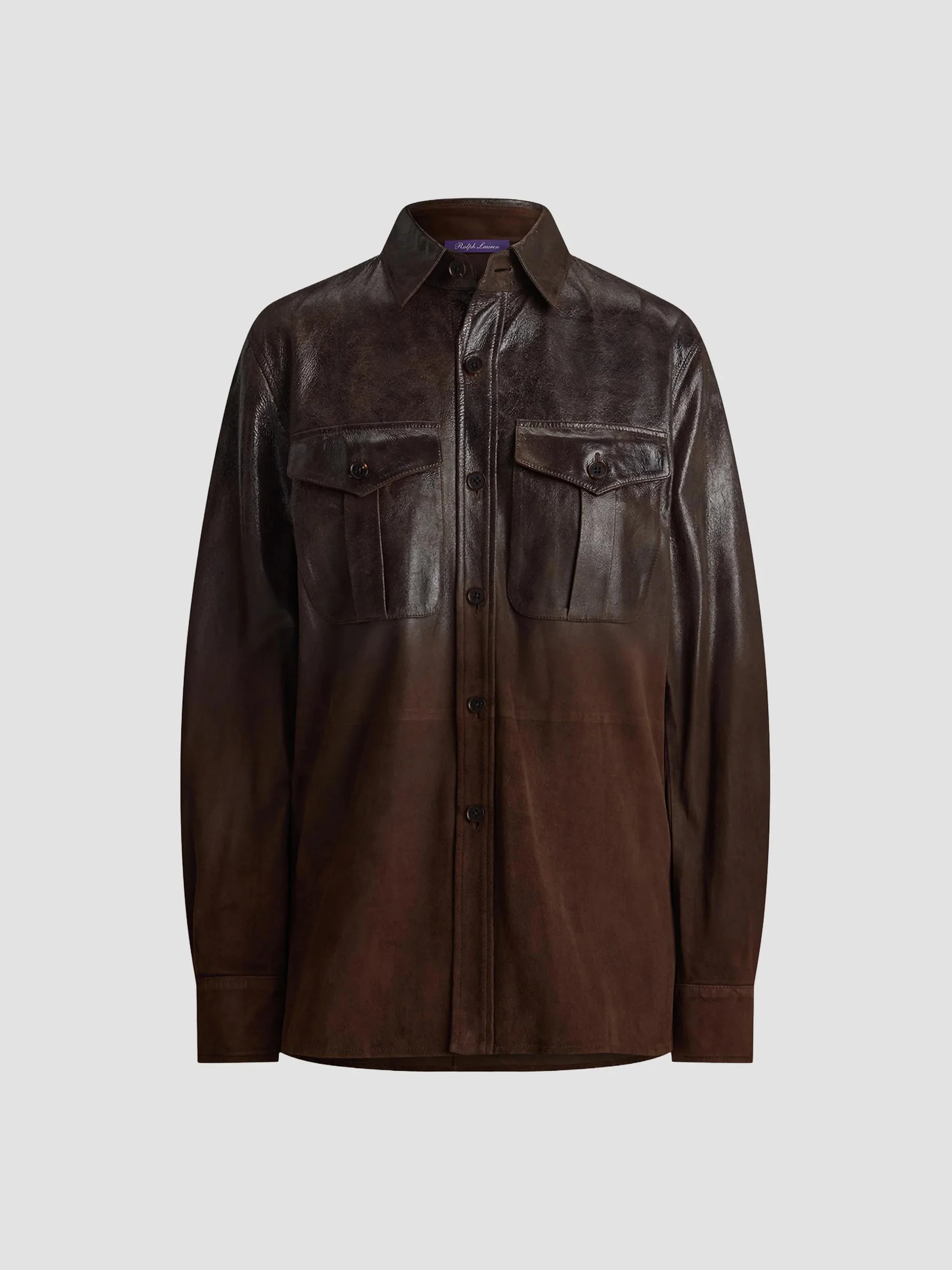 Women's Landry Distressed Suede Shirt - Brown - 1