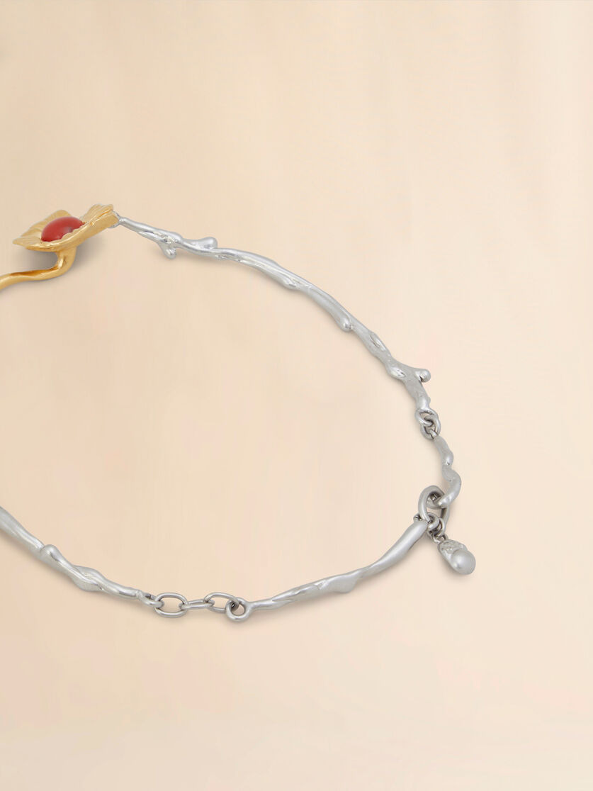 PEARLS AND CRYSTALS FLOWER DELIRIUM NECKLACE - 3