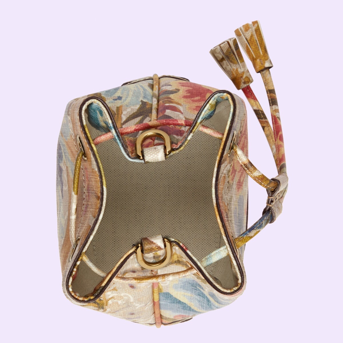 Ophidia GG Flora mini bucket bag - 9