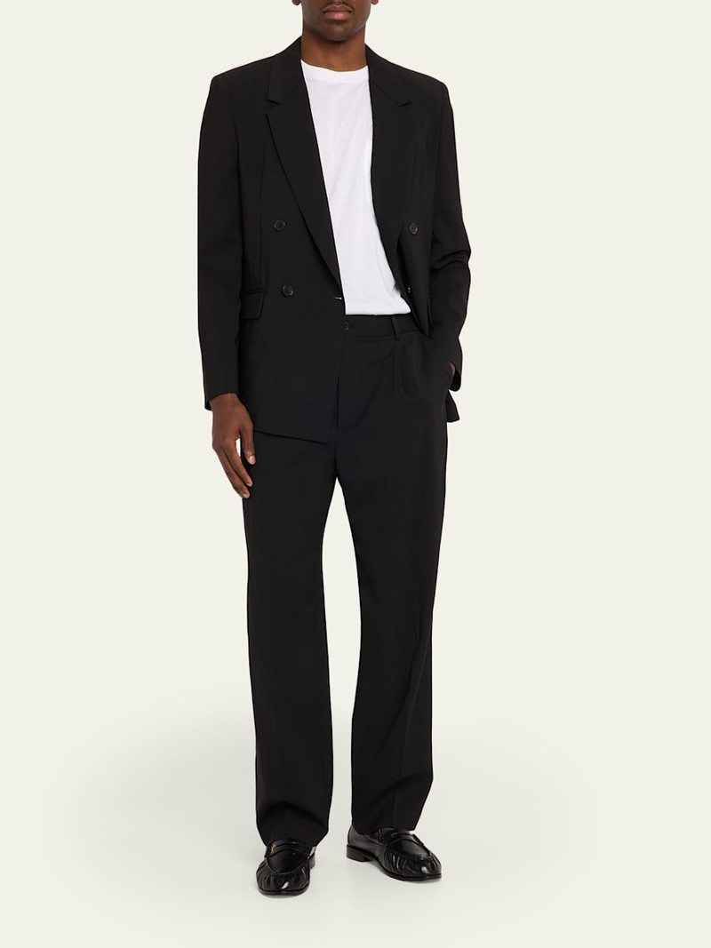 FRAME Men's Tropical Wool Pleated Trousers outlook