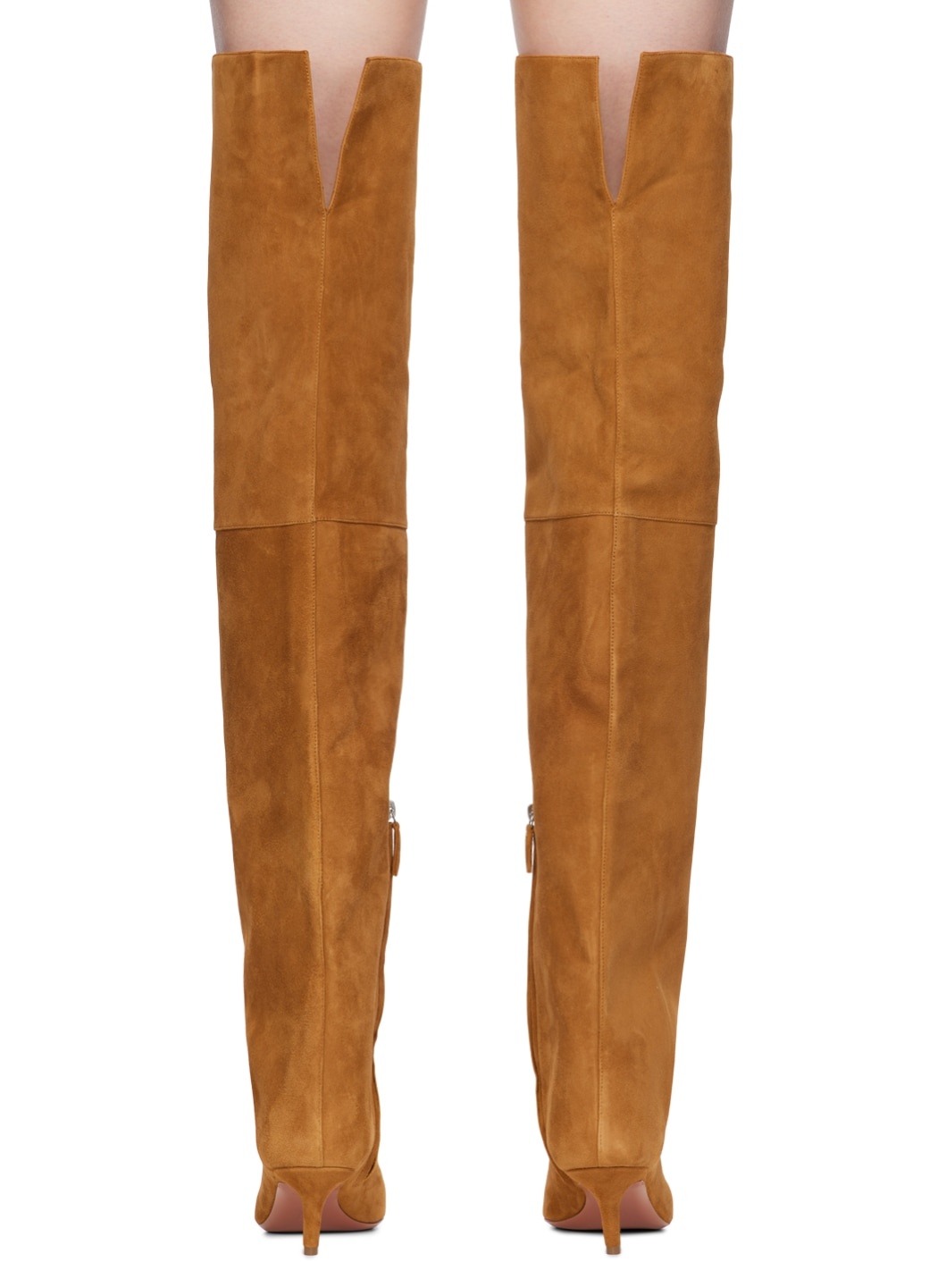 Tan Fiona Thigh High Boots - 2