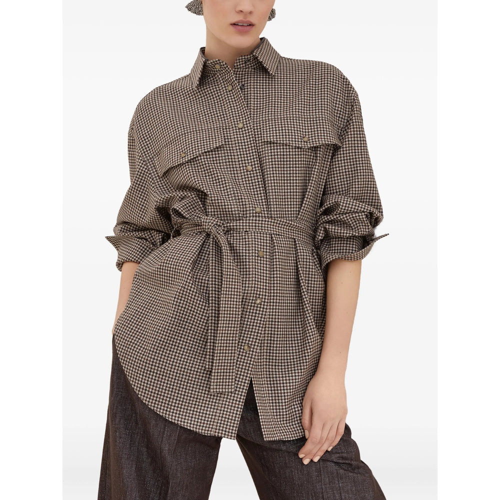Brunello Cucinelli Brown Tops - Shirts Women - 3
