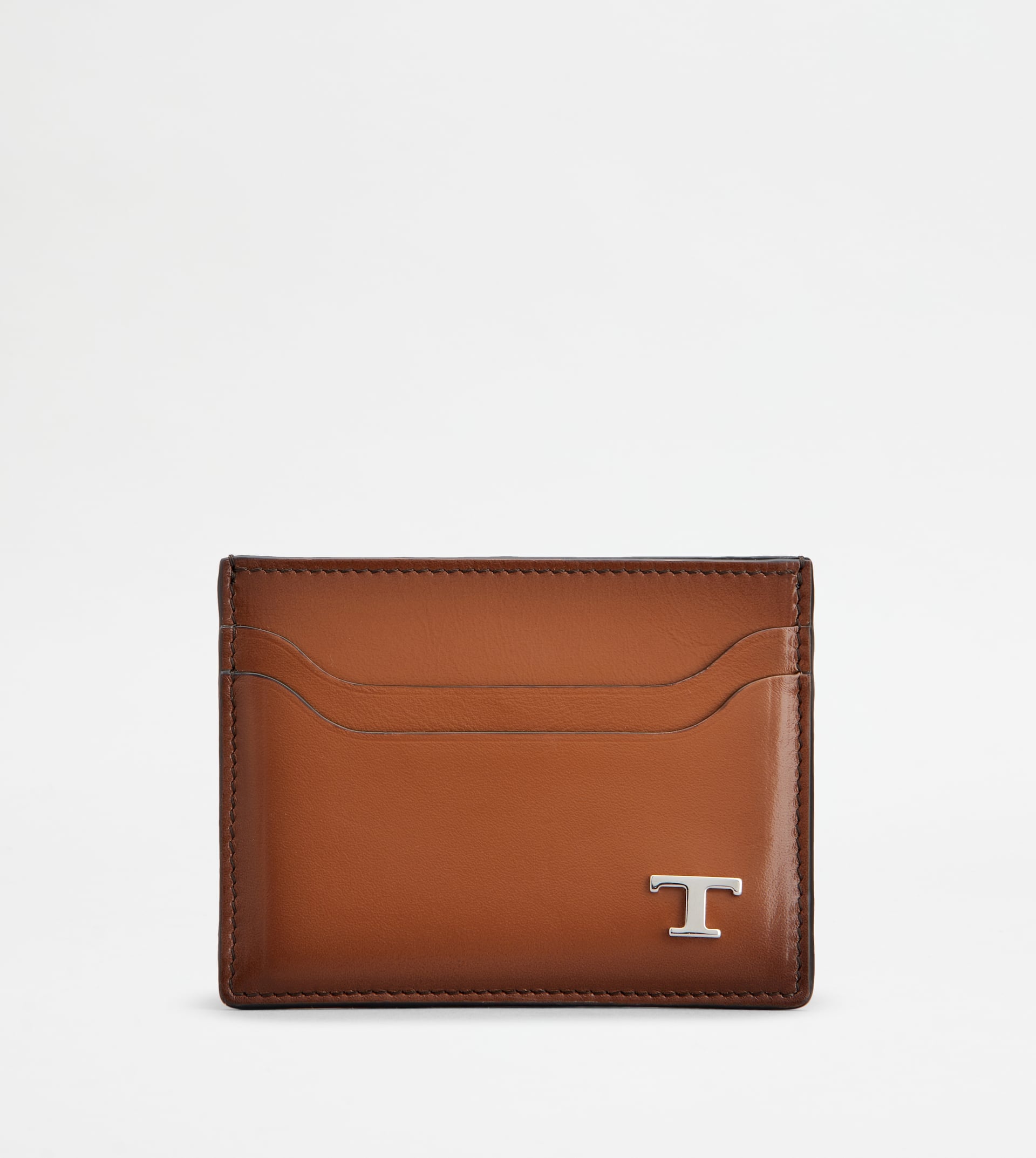 CREDIT CARD HOLDER IN LEATHER - BROWN - 1