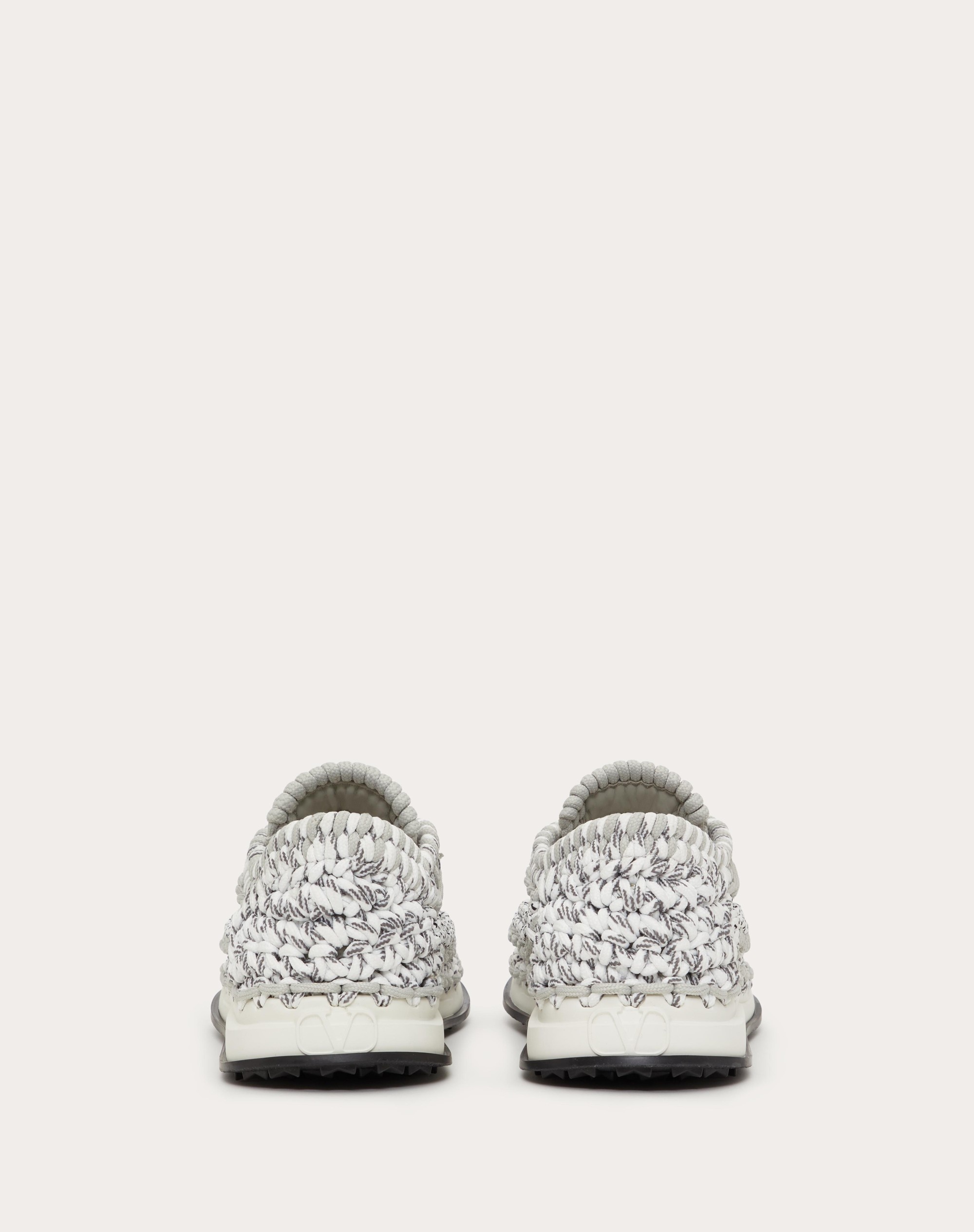 VALENTINO GARAVANI CROCHET SNEAKER IN FABRIC - 3