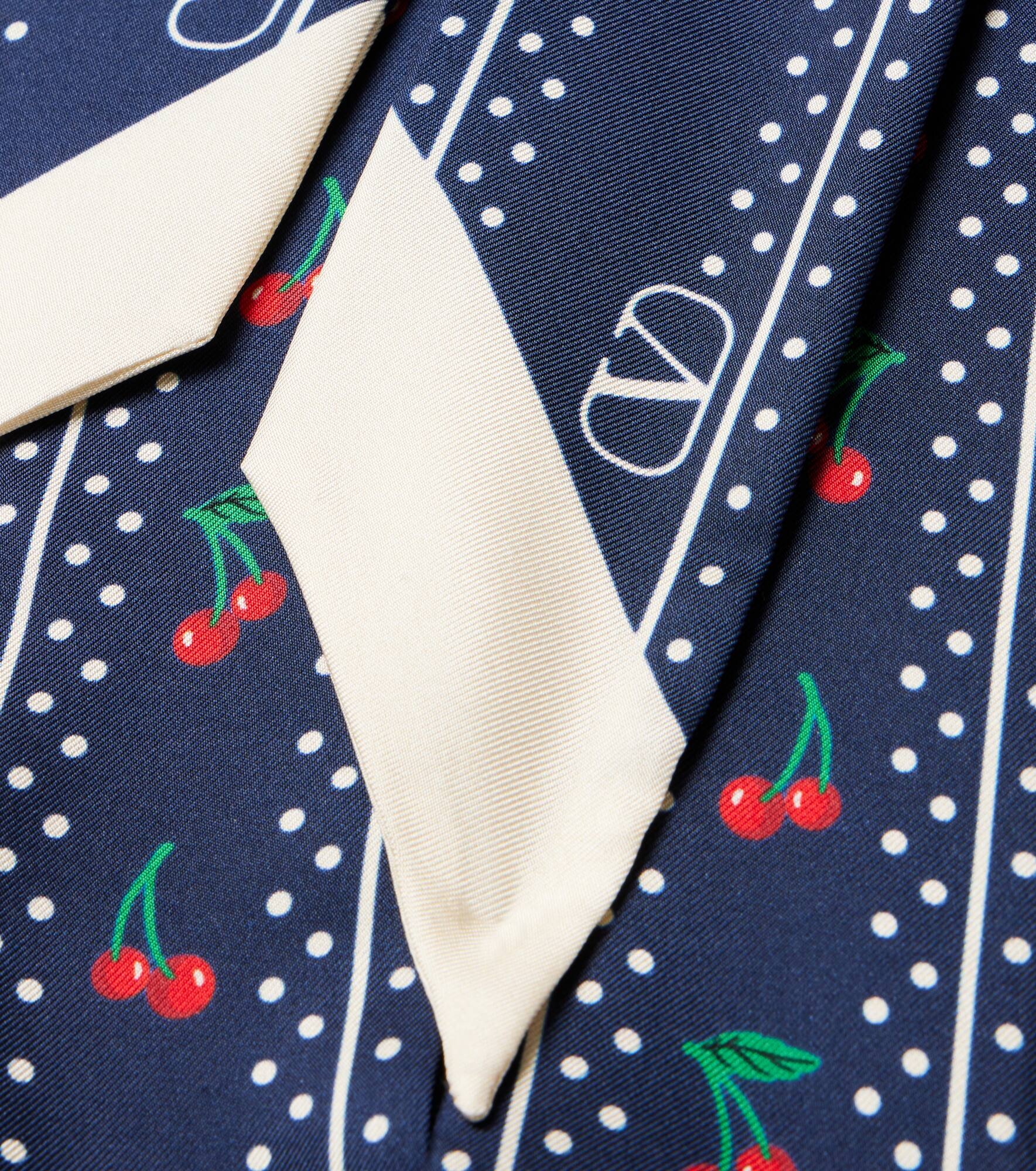 Cherryfic printed silk scarf - 4