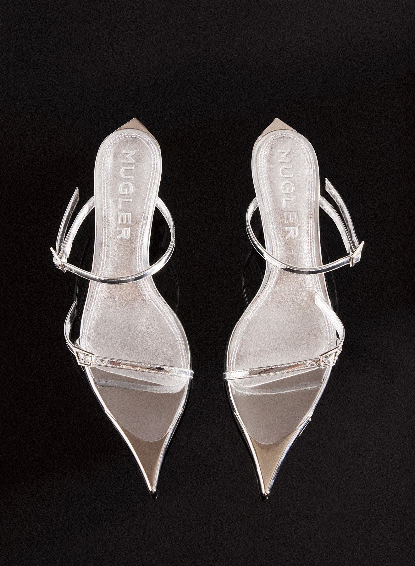 Metallic leather Fang 55 sandals - 2