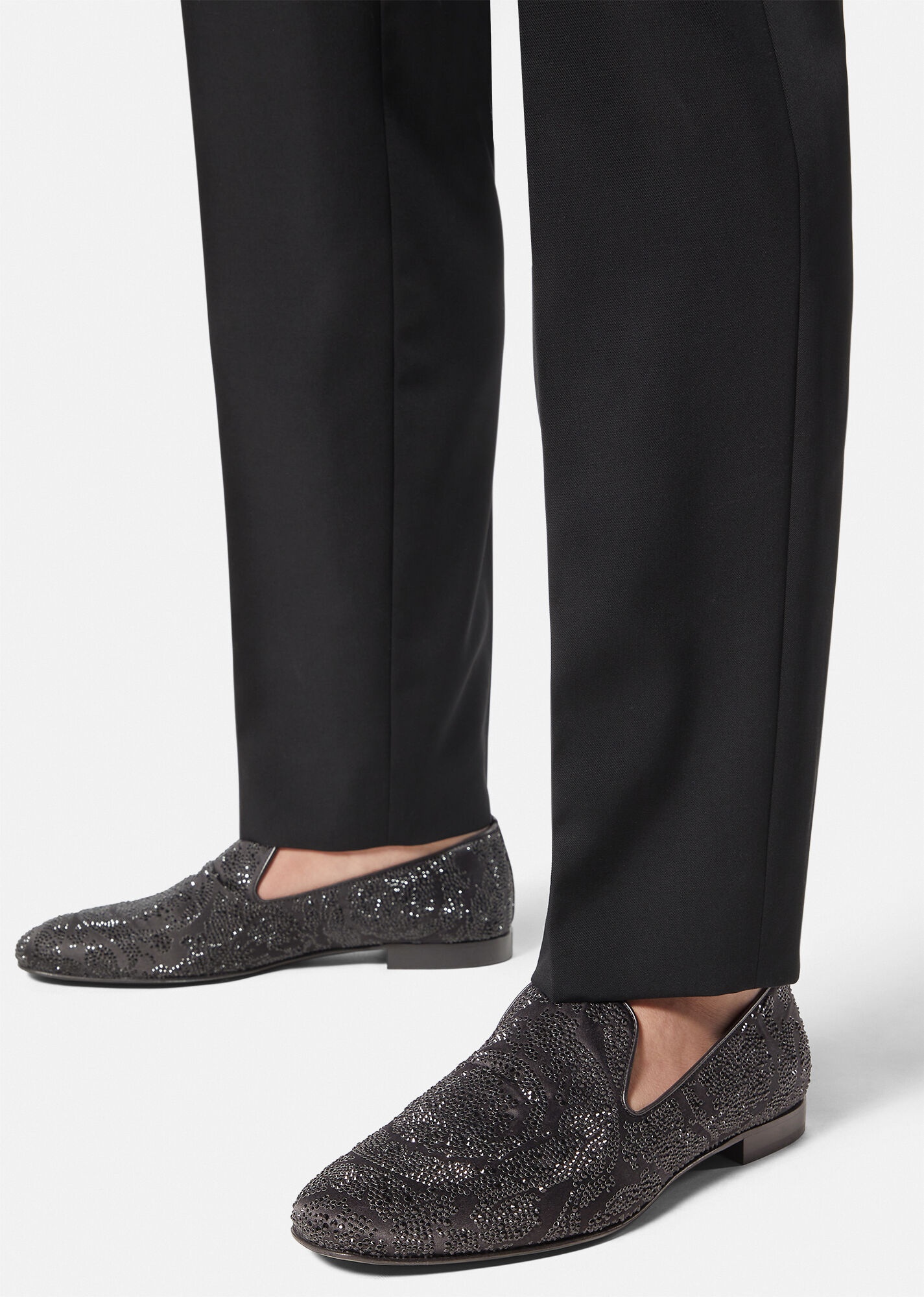 Barocco Silhouette Crystal Slippers - 5