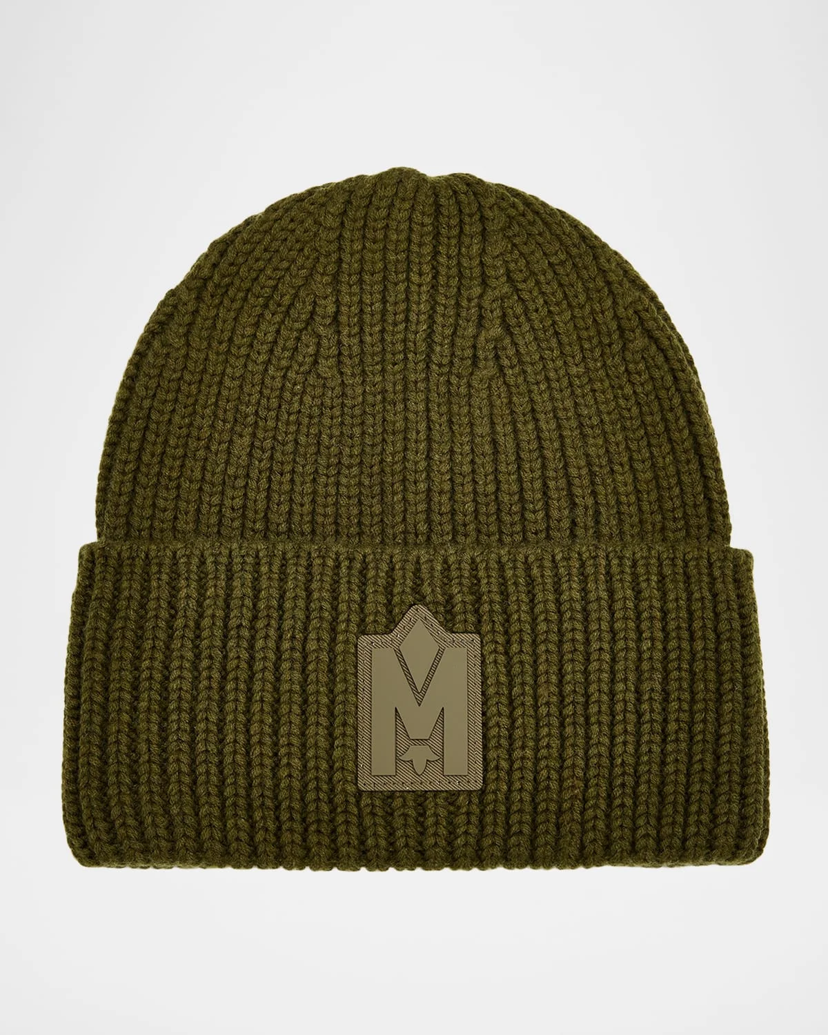 Men's M-Logo Patch Beanie Hat - 1