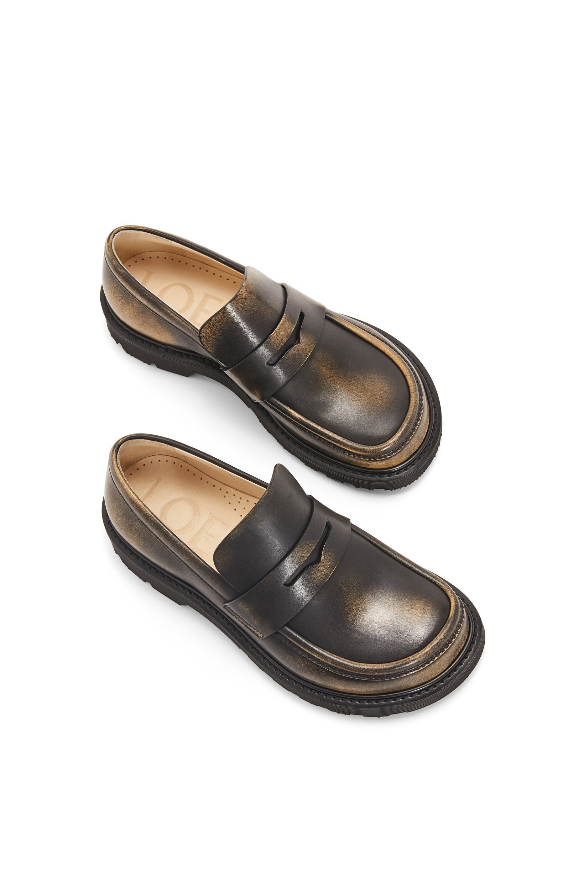 Blaze loafer in bicolour brushed-off calfskin - 4
