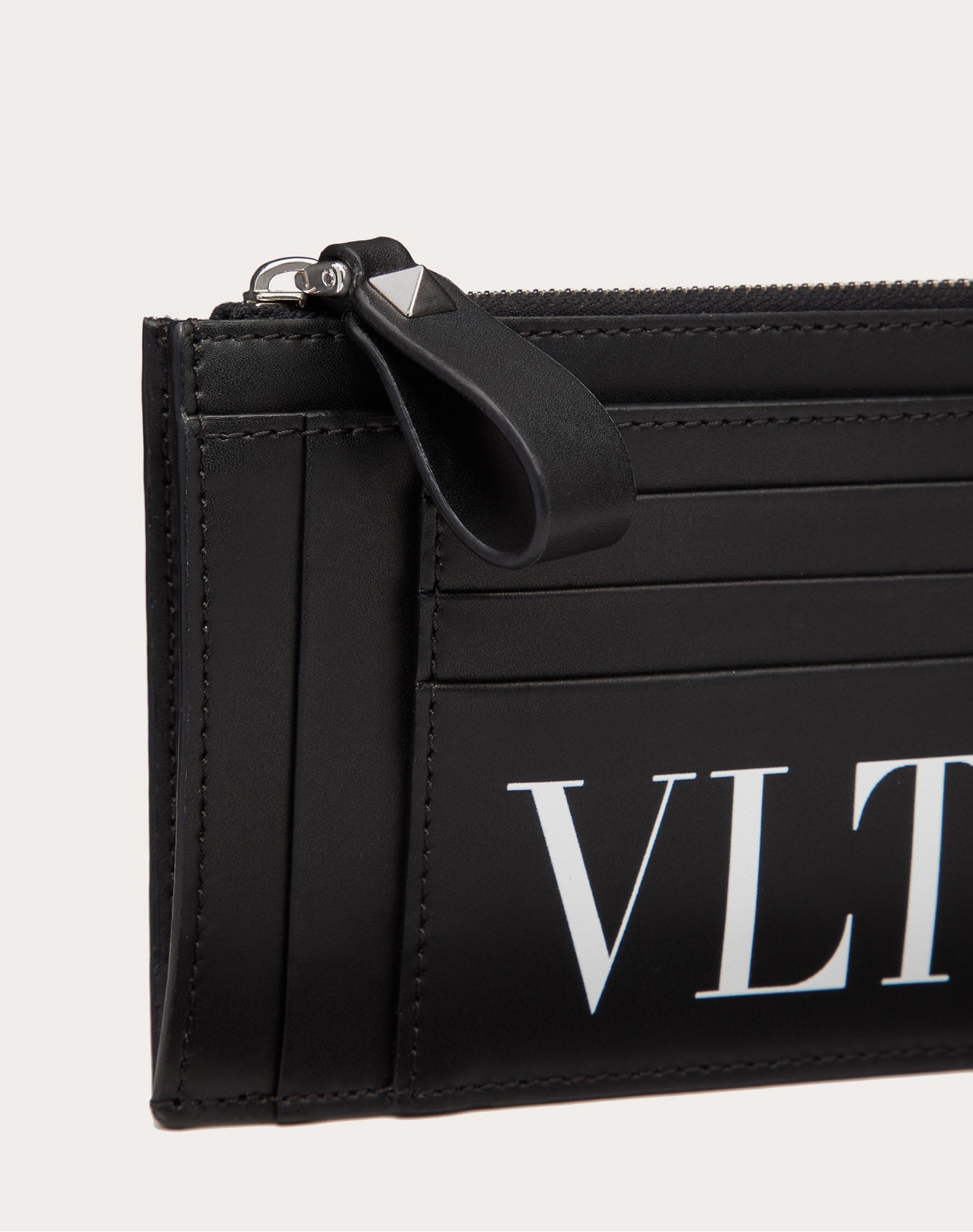 Leather VLTN card holder - 2