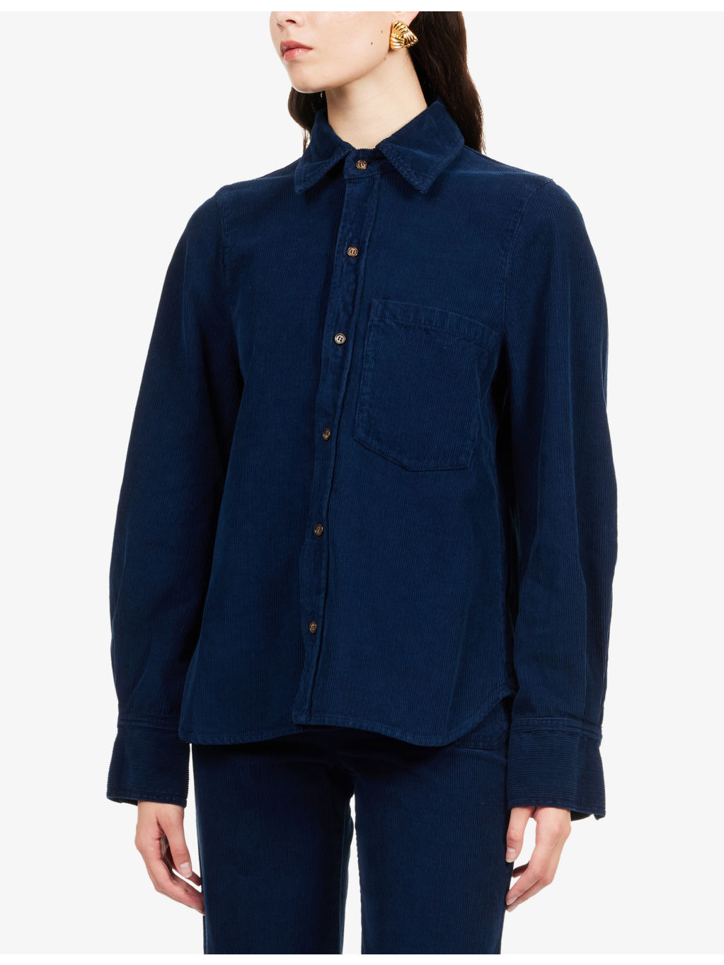 Long-Sleeve Slim-Fit Cotton-Corduroy Shirt - 3