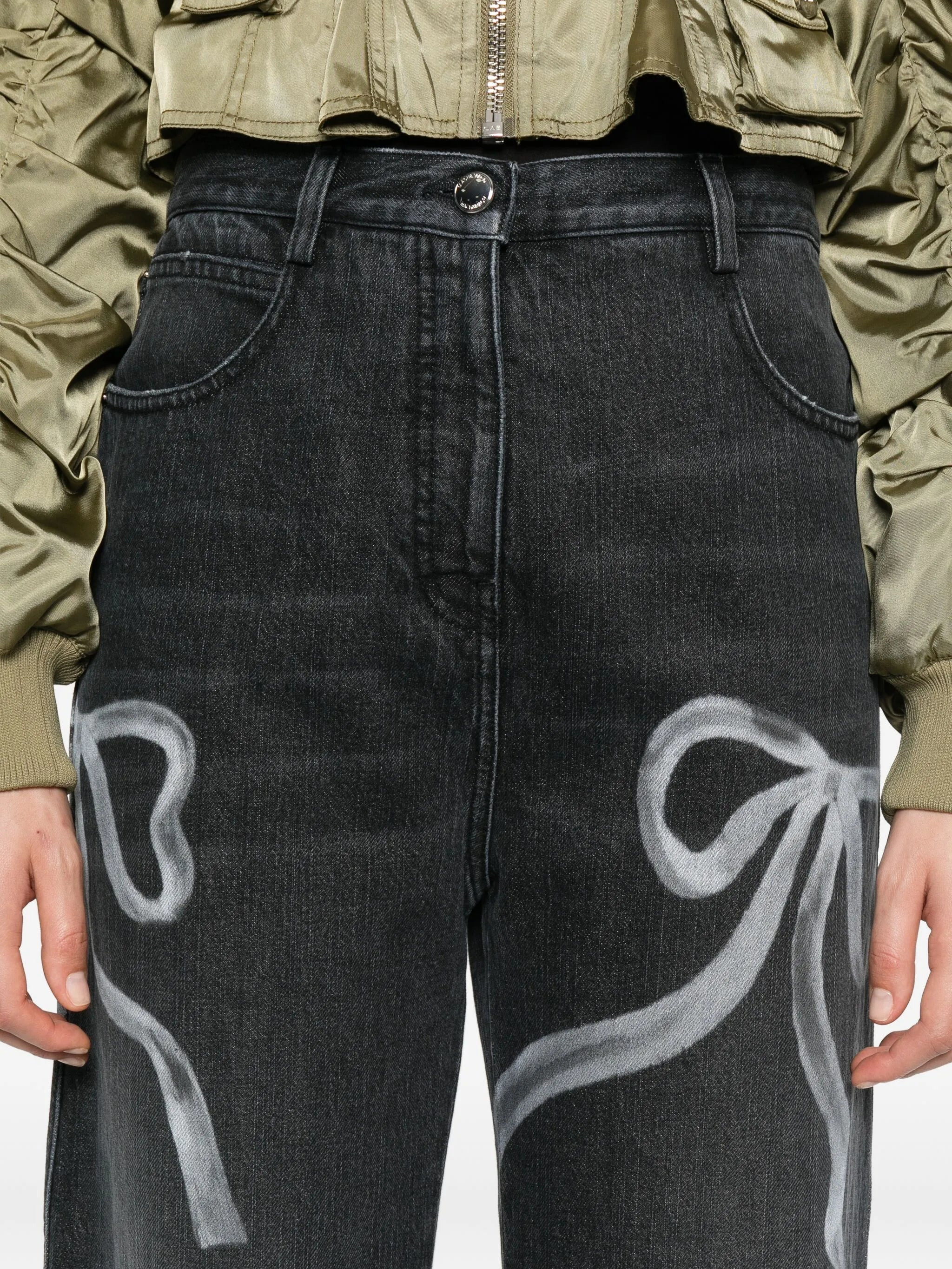 Mach & Mach Bow-print Jeans - 2
