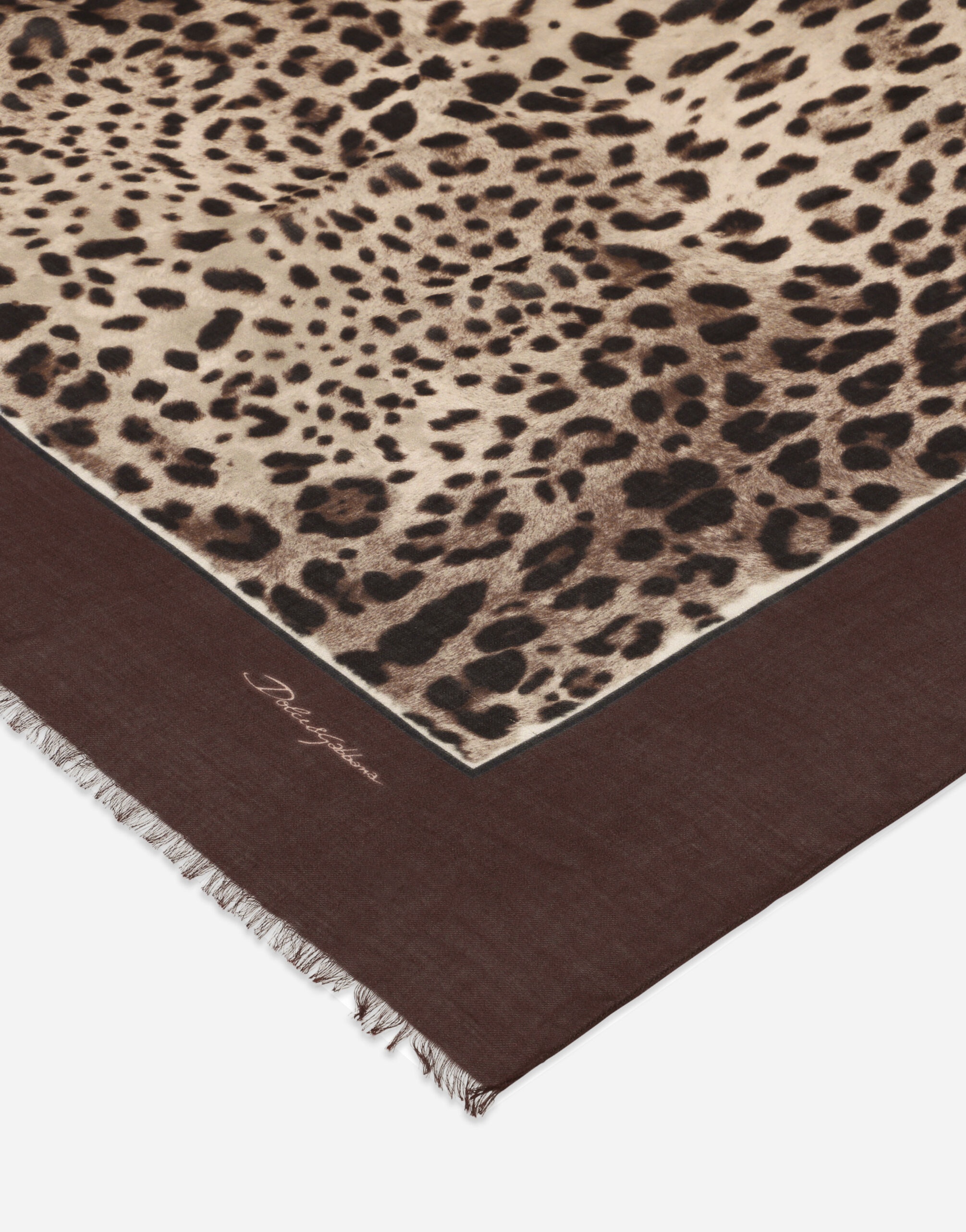Leopard-print modal and cashmere scarf (135x200) - 2