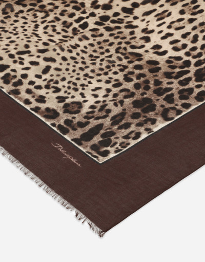 Dolce & Gabbana Leopard-print modal and cashmere scarf (135x200) outlook