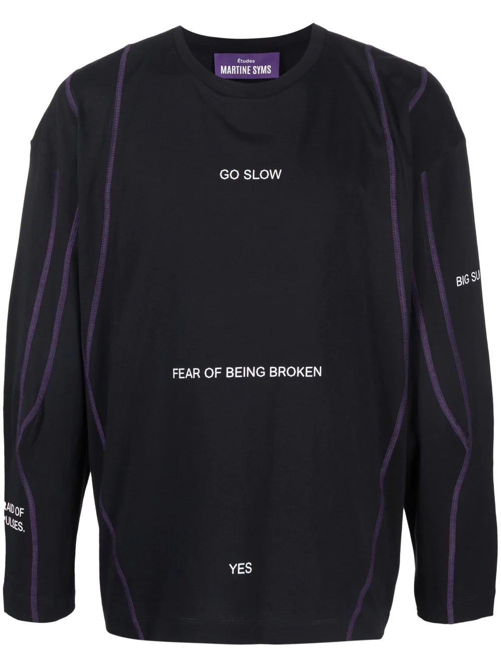 slogan-print long-sleeve T-shirt - 1