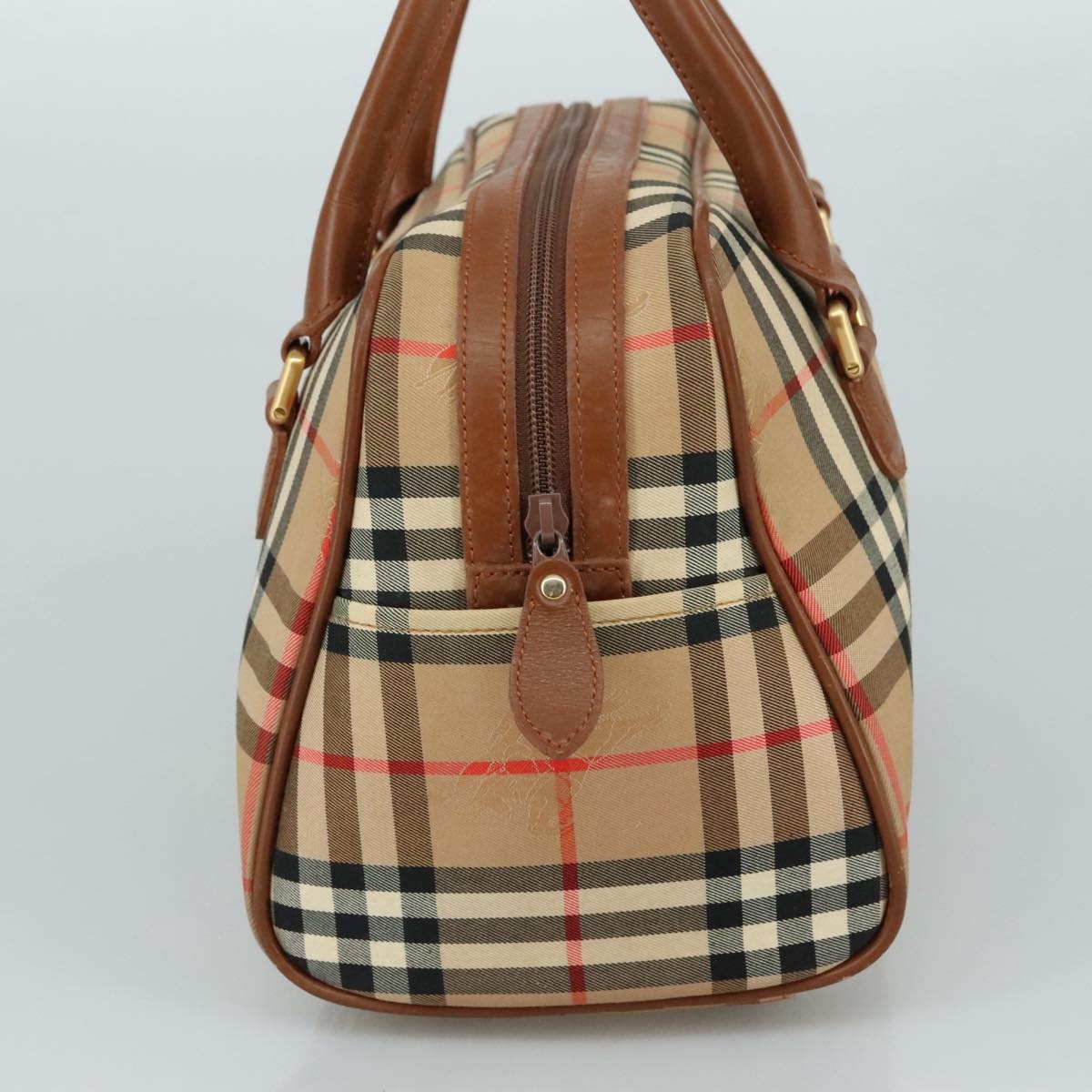 Burberry Nova Check Hand Bag Canvas Beige - 3