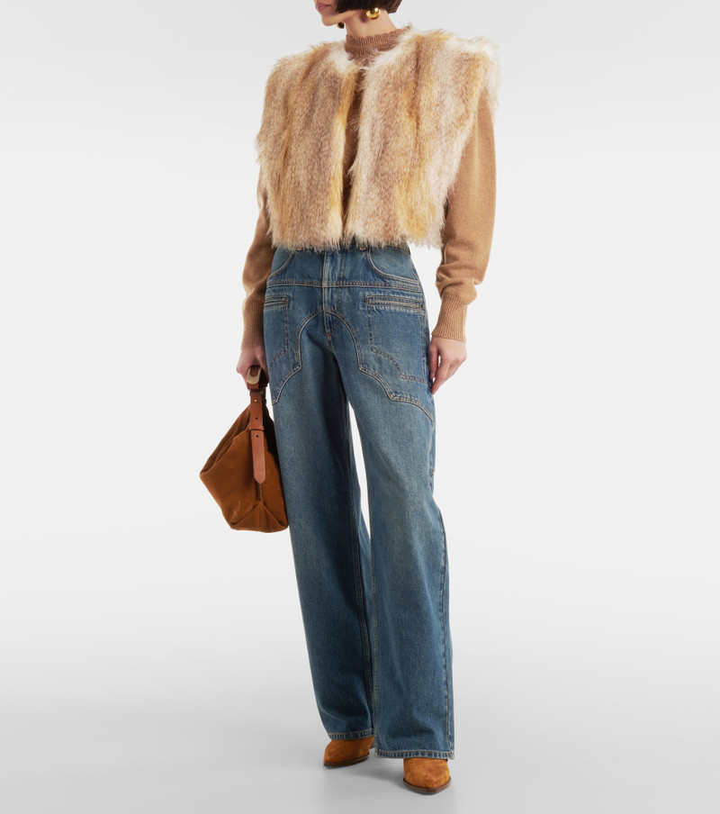 Isabel Marant Alexina faux fur vest outlook