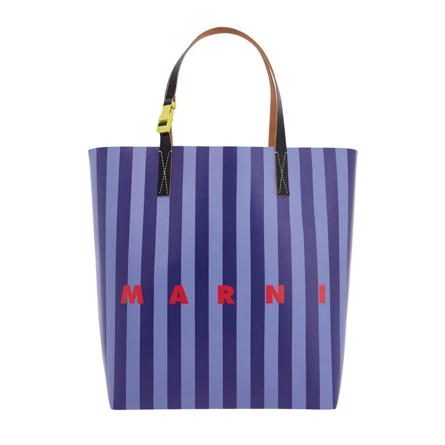 Marni Logo Stripe Tribeca Shopping Bag - 1