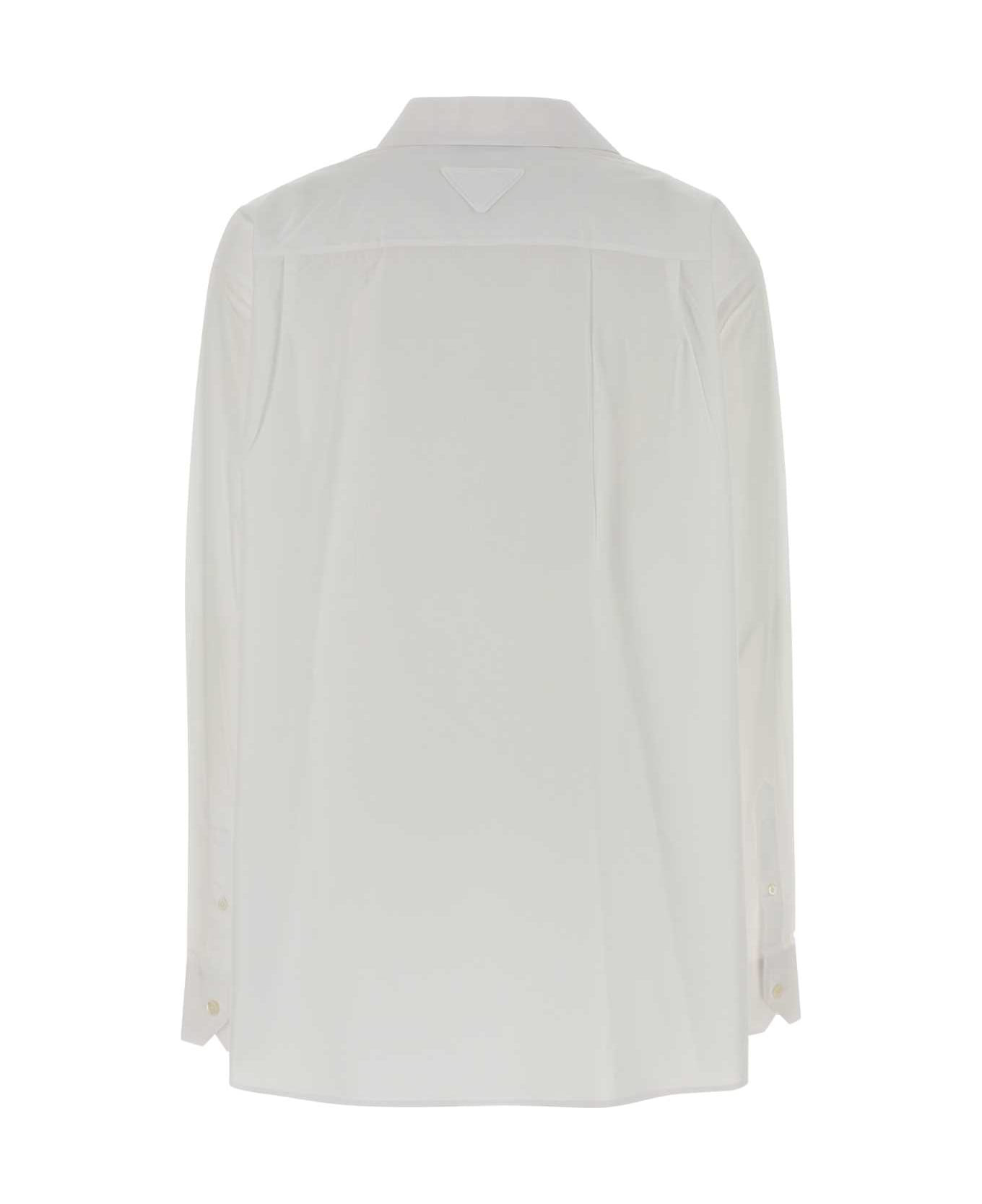 White Poplin Oversize Shirt - 2