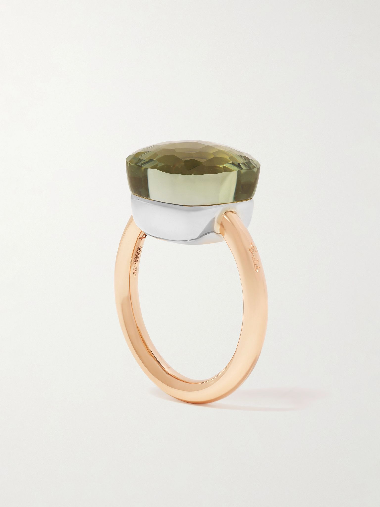 Nudo Maxi 18-karat rose gold prasiolite ring Gold - 5