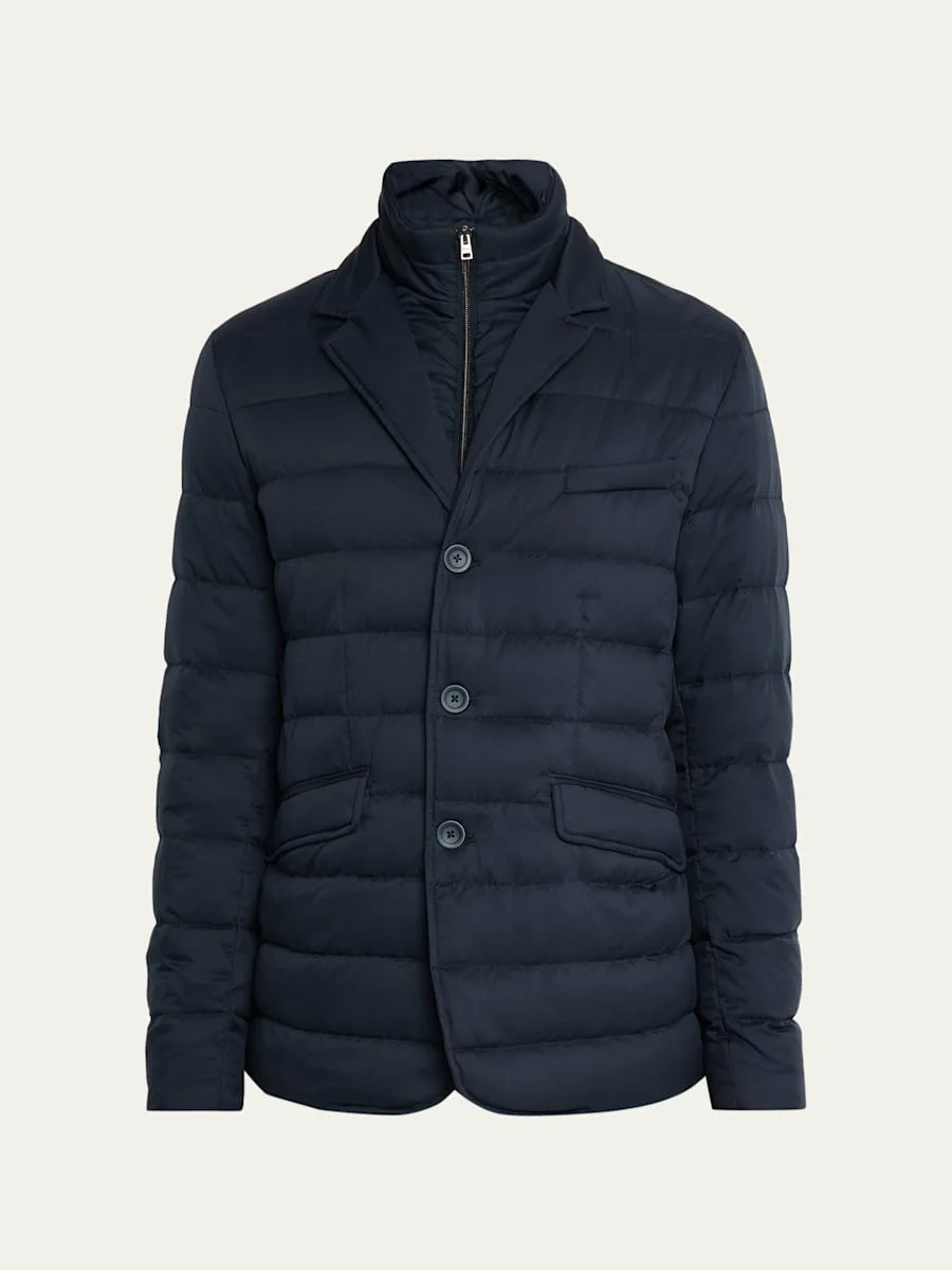 Men's Quilted Blazer with Windguard - 1