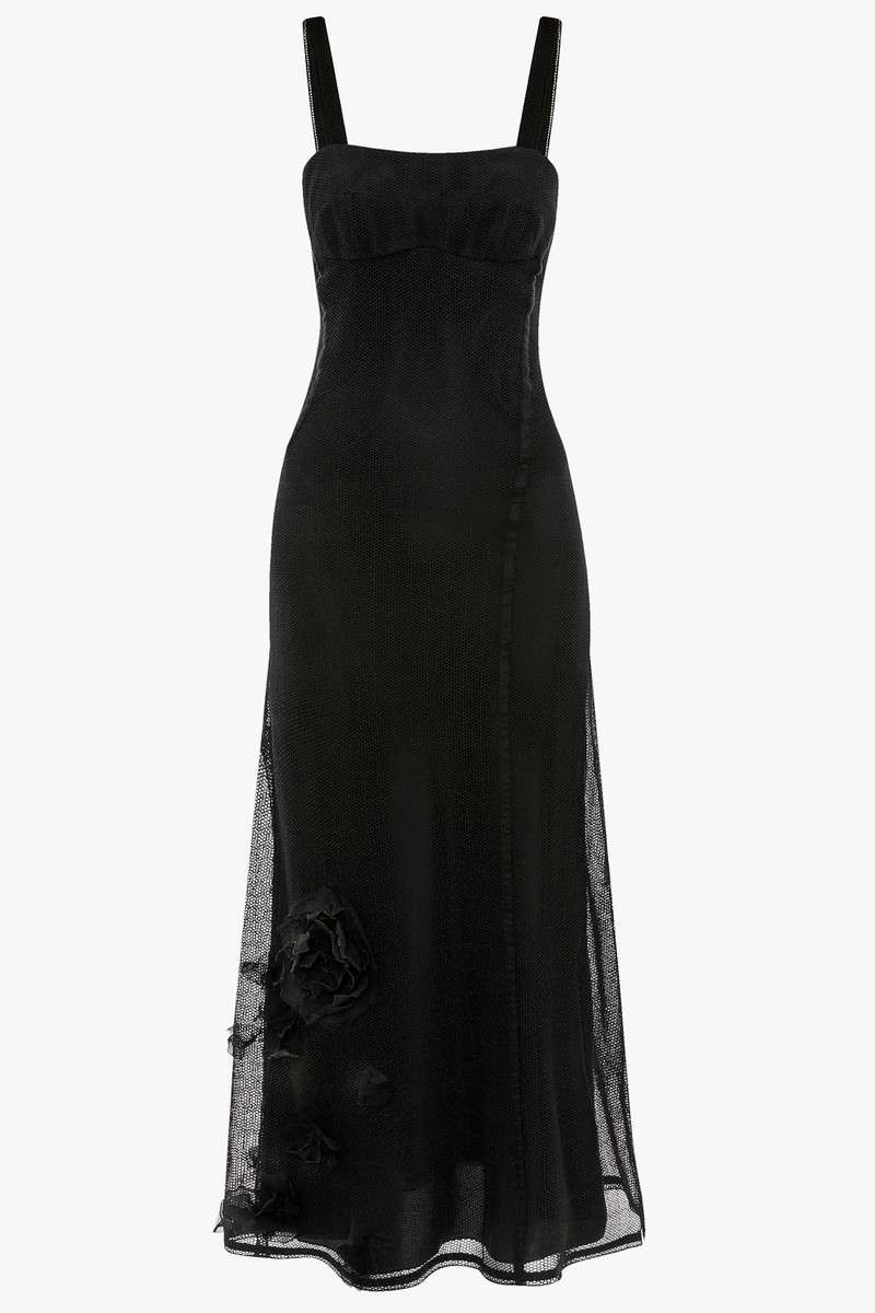 Panelled Cami Dress In Black 6