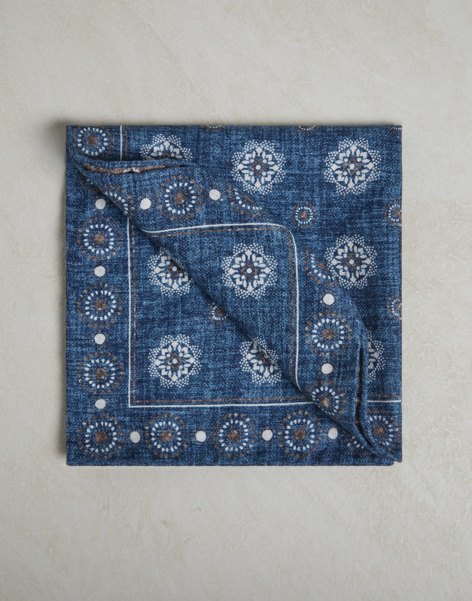 Double face silk pocket square - 1