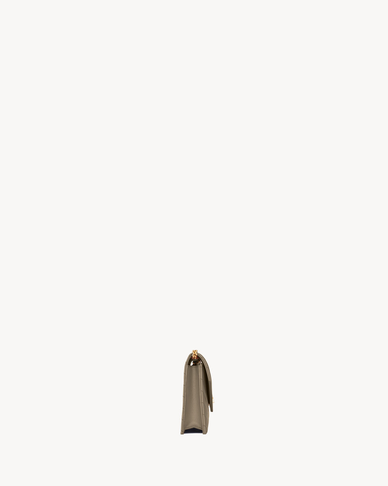 CASSANDRE ENVELOPE CHAIN WALLET IN GRAIN DE POUDRE LEATHER 4