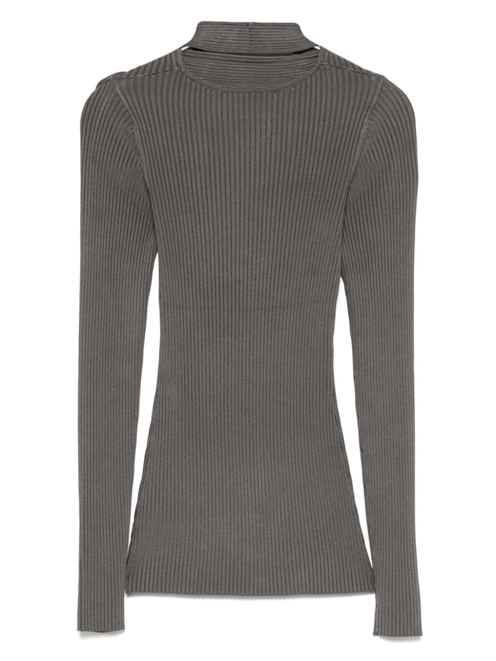 cut-out ribbed top - 2
