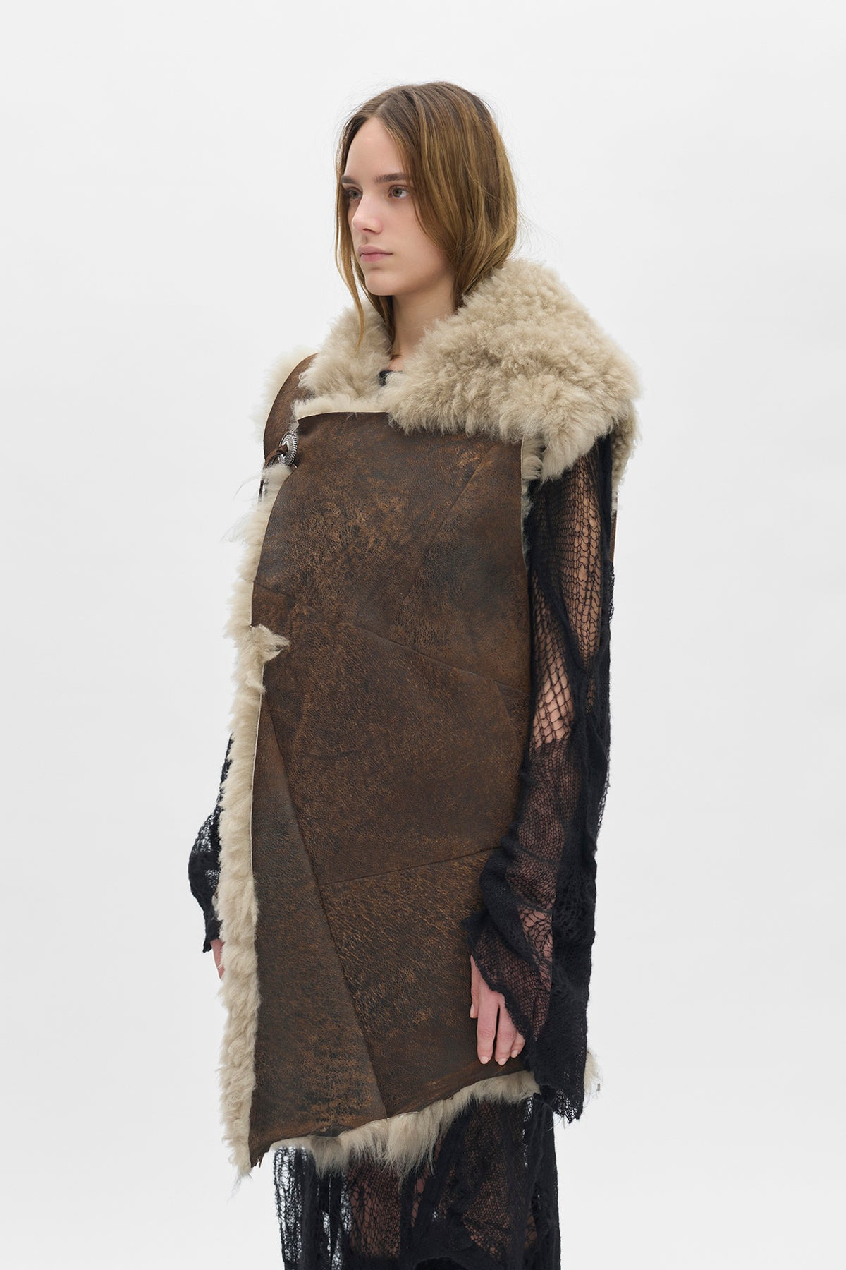 Aleid Asymmetric Fur Waistcoat - 3