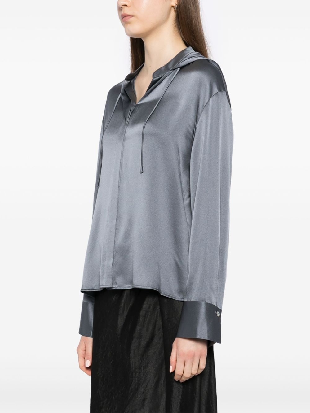 silk hooded shirt - 3