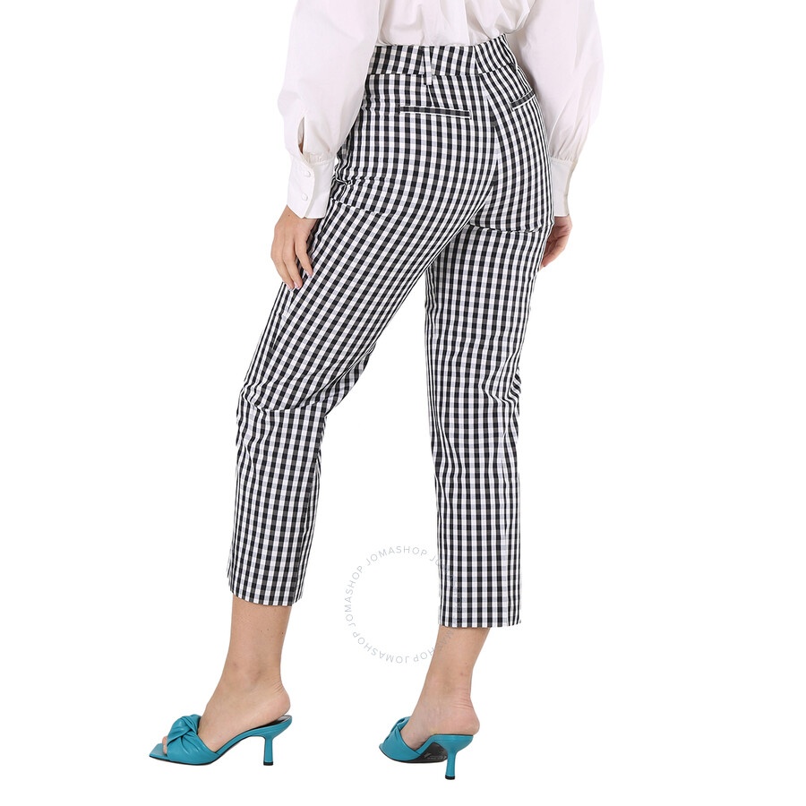 Burberry Ladies Gingham Cropped Trousers - 5