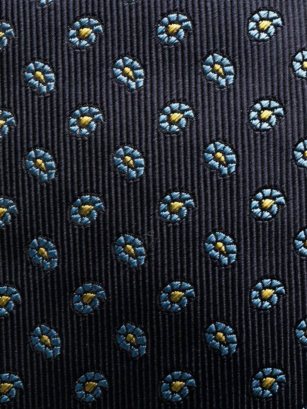 embroidered-floral silk tie - 2