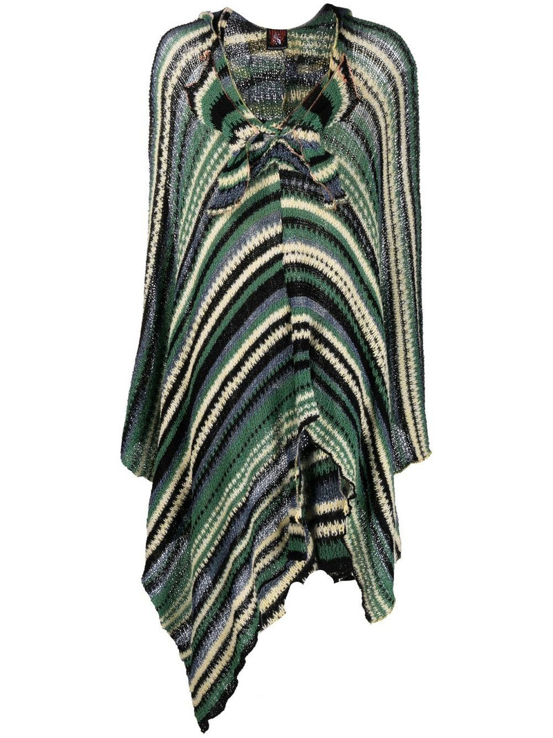 butterfly knit longline poncho 1