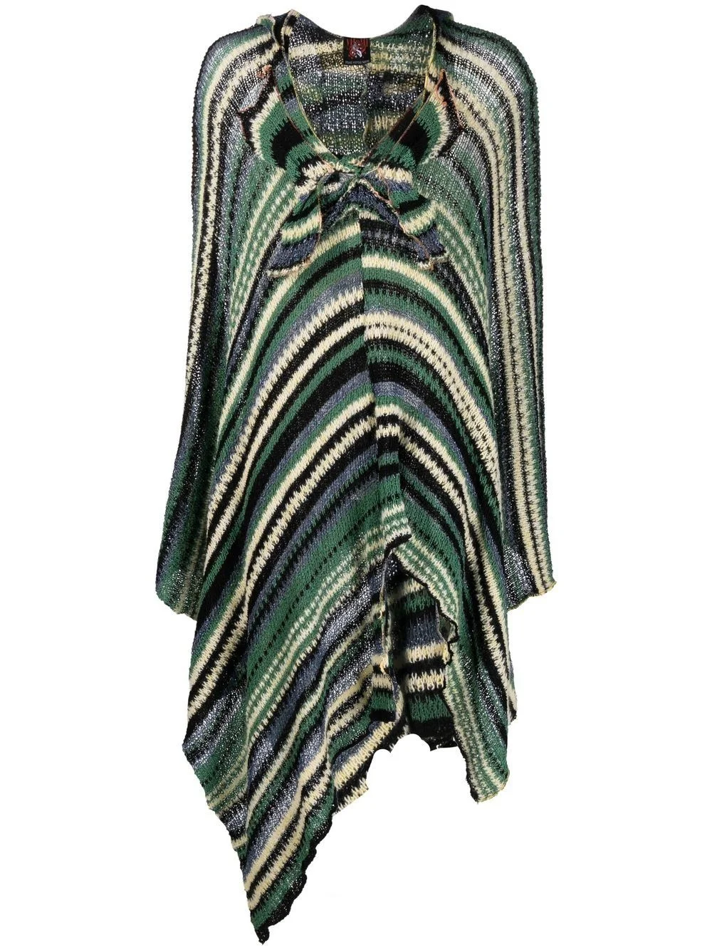 butterfly knit longline poncho - 1