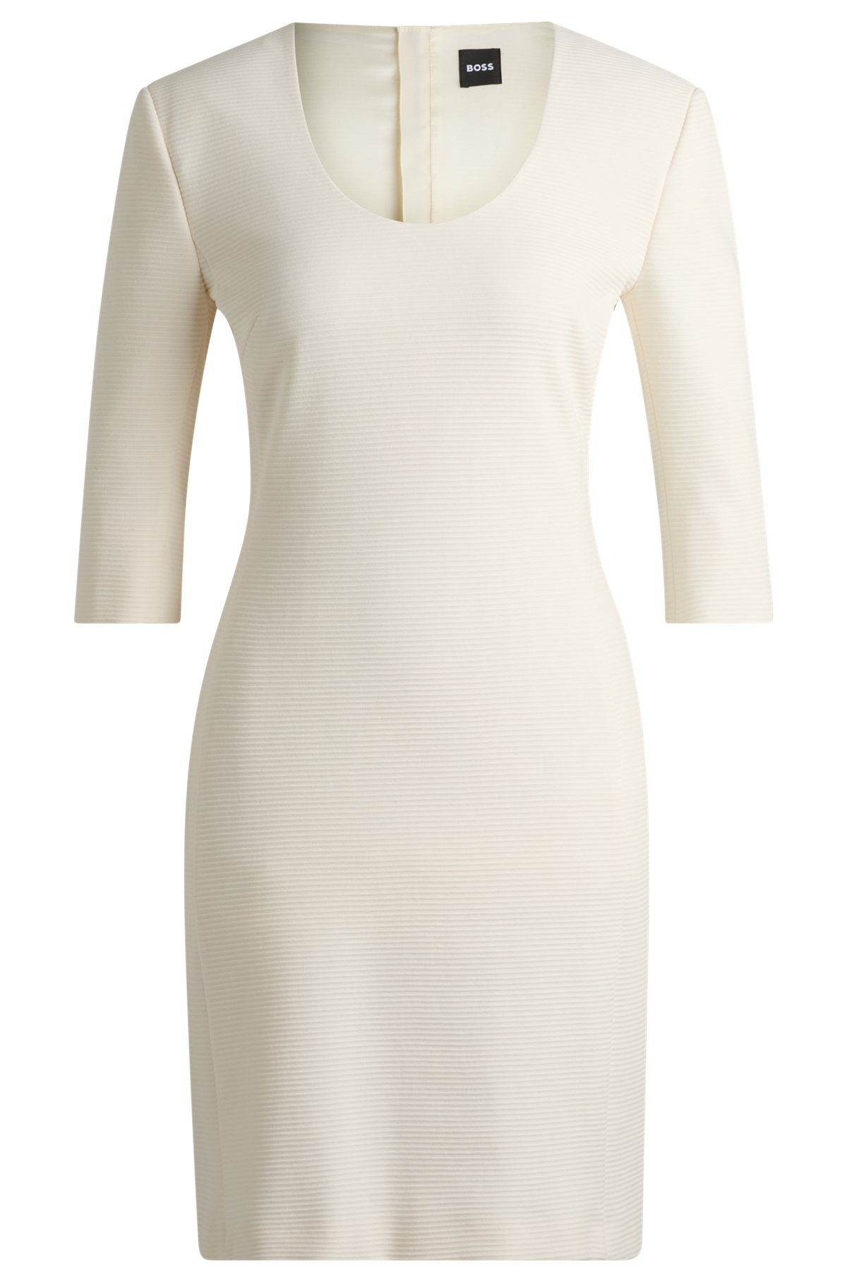 BODYCON DRESS IN OTTOMAN COTTON - 1