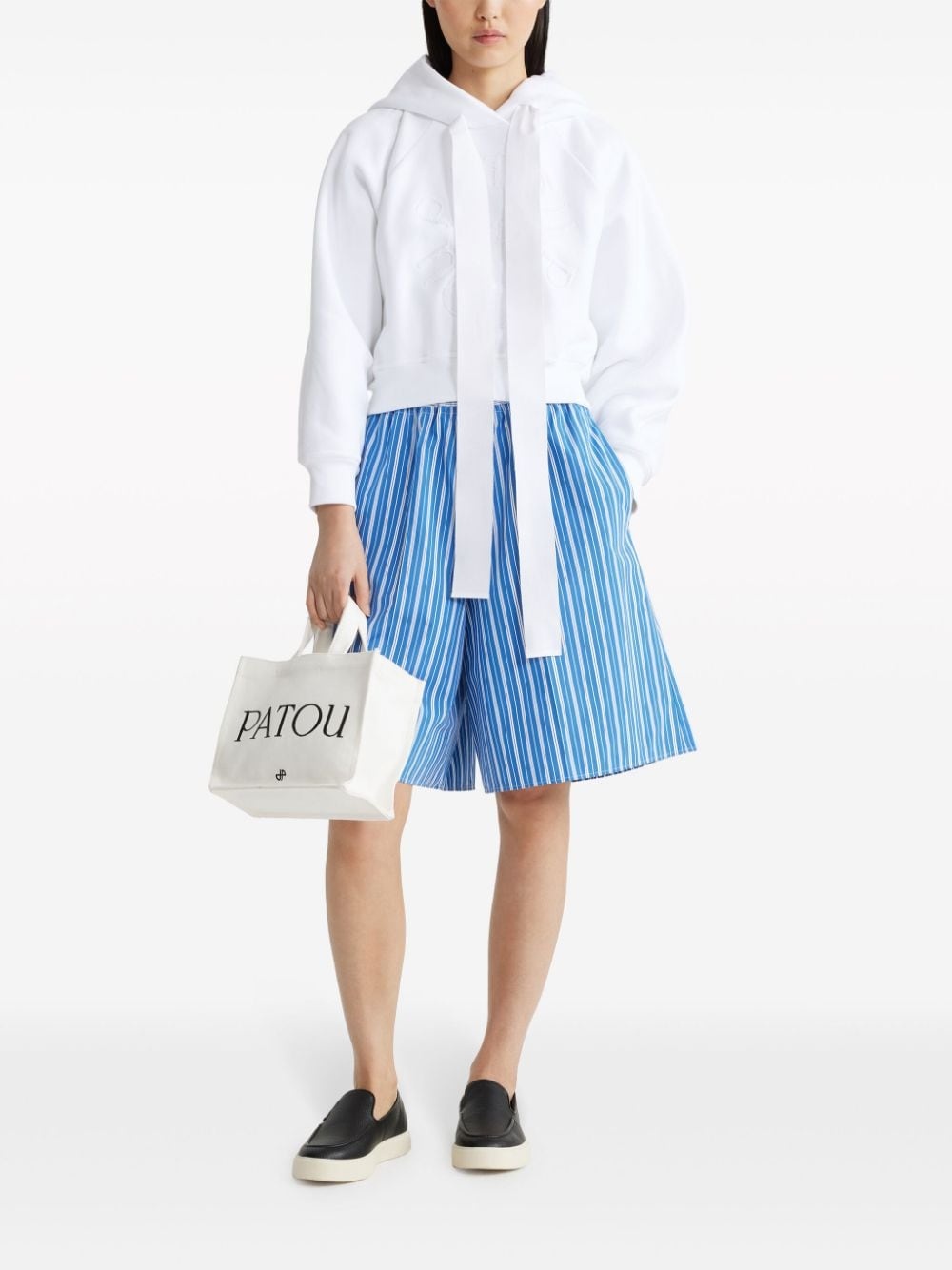 striped wide-leg shorts - 2