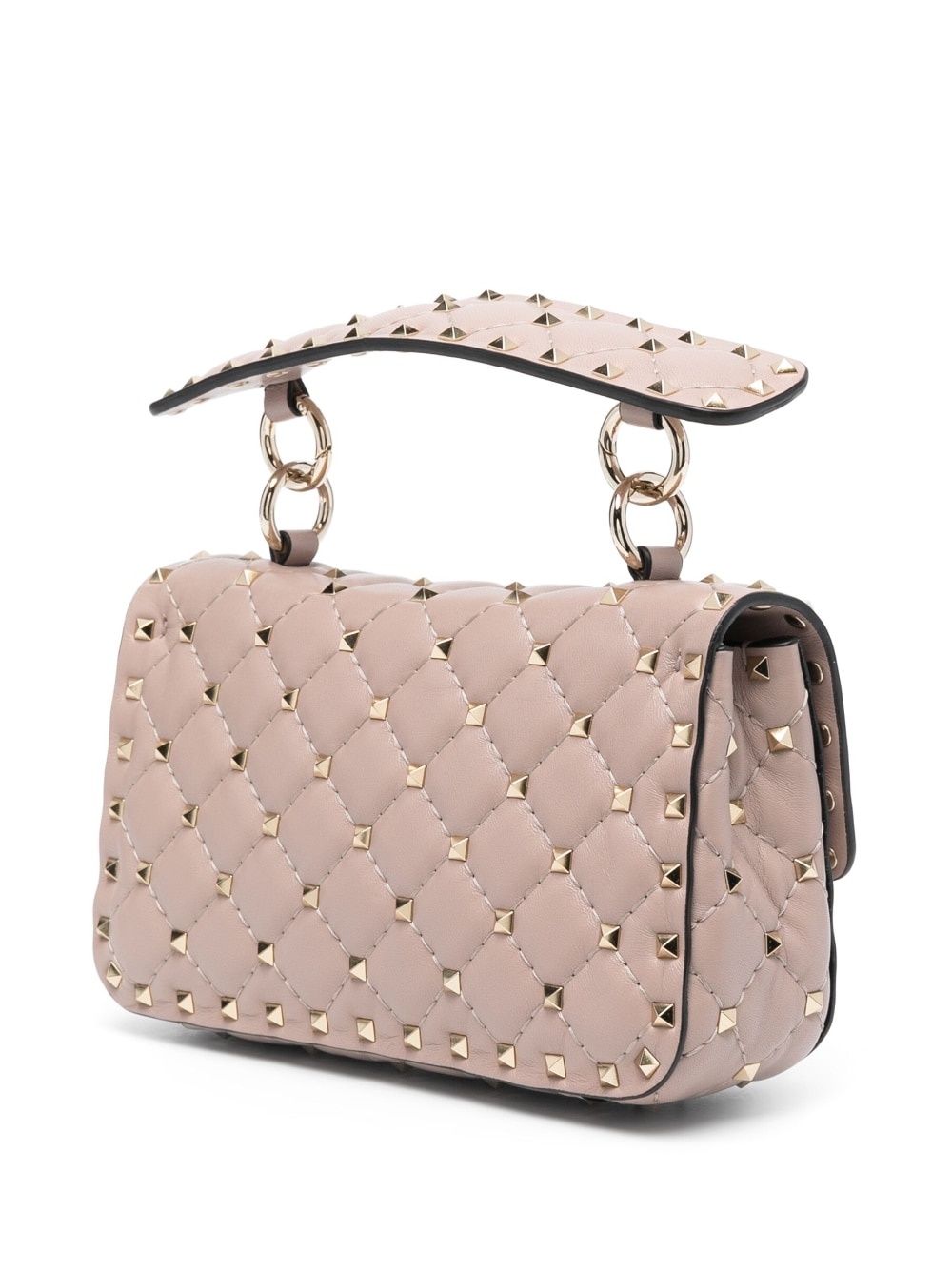 Rockstud quilted top-handle bag - 3