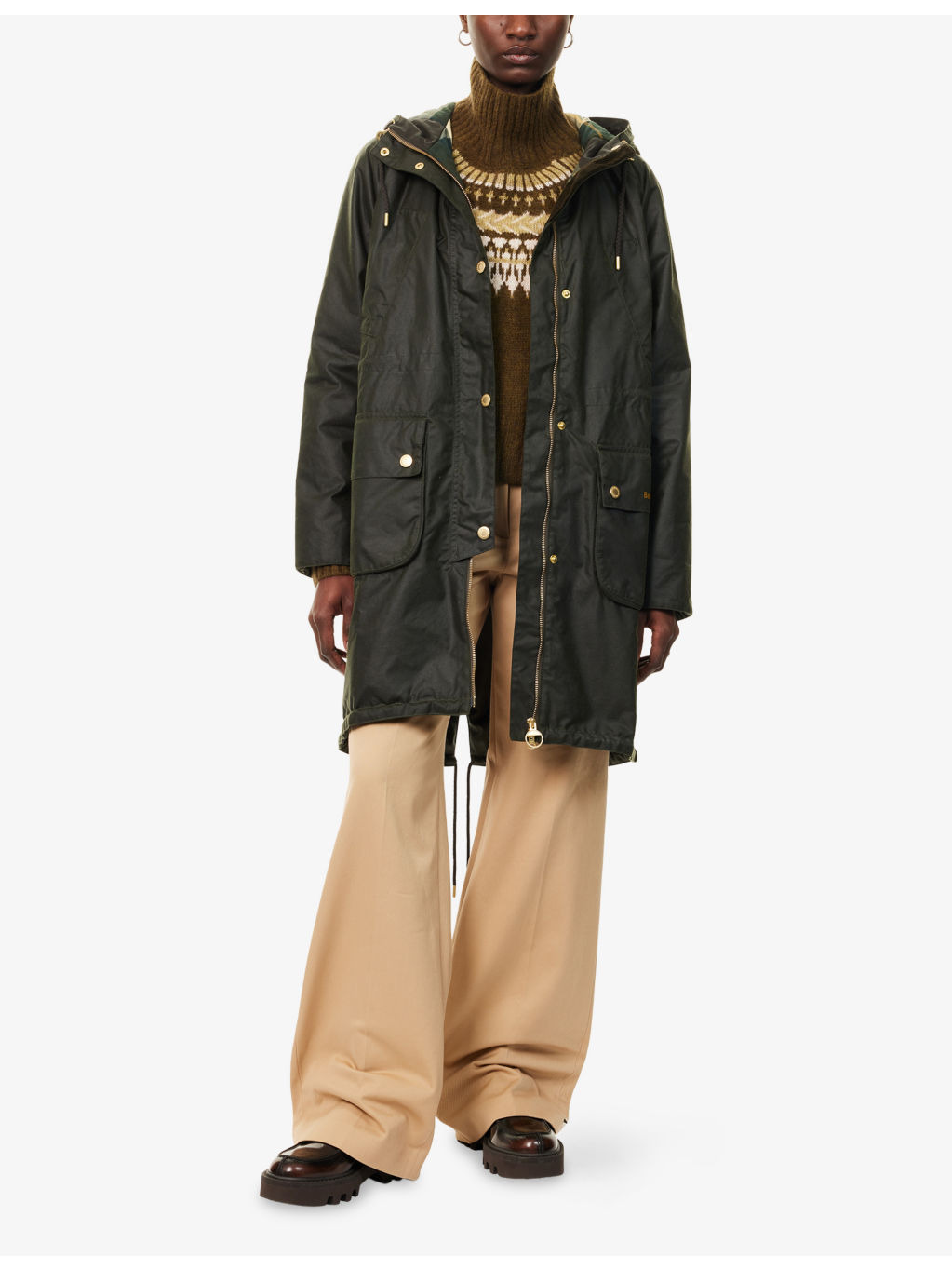 Marcy Hooded Waxed-Cotton Parka - 2