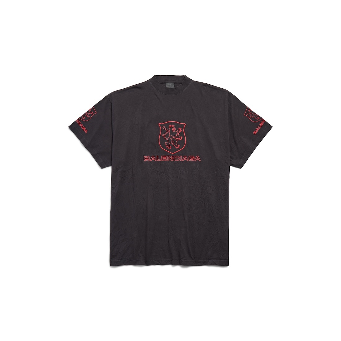 Men's Lion Club T-shirt Oversized in Black/red - 1