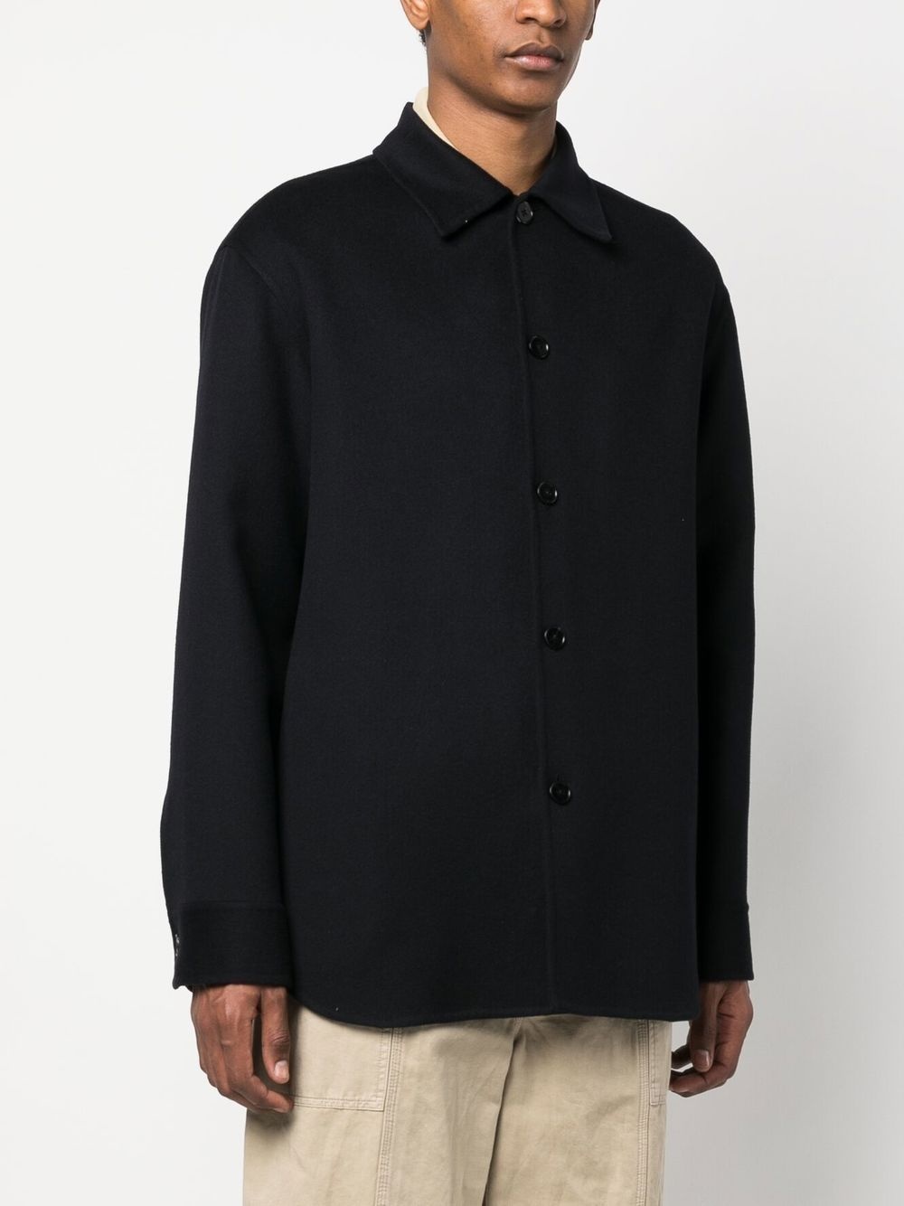 long-sleeve cashmere shirt jacket - 3