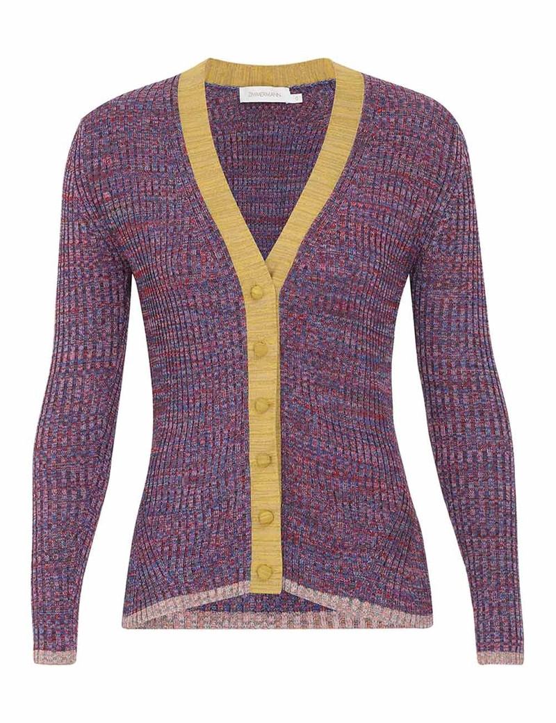 KALEIDOSCOPE MOULINE CARDIGAN 1