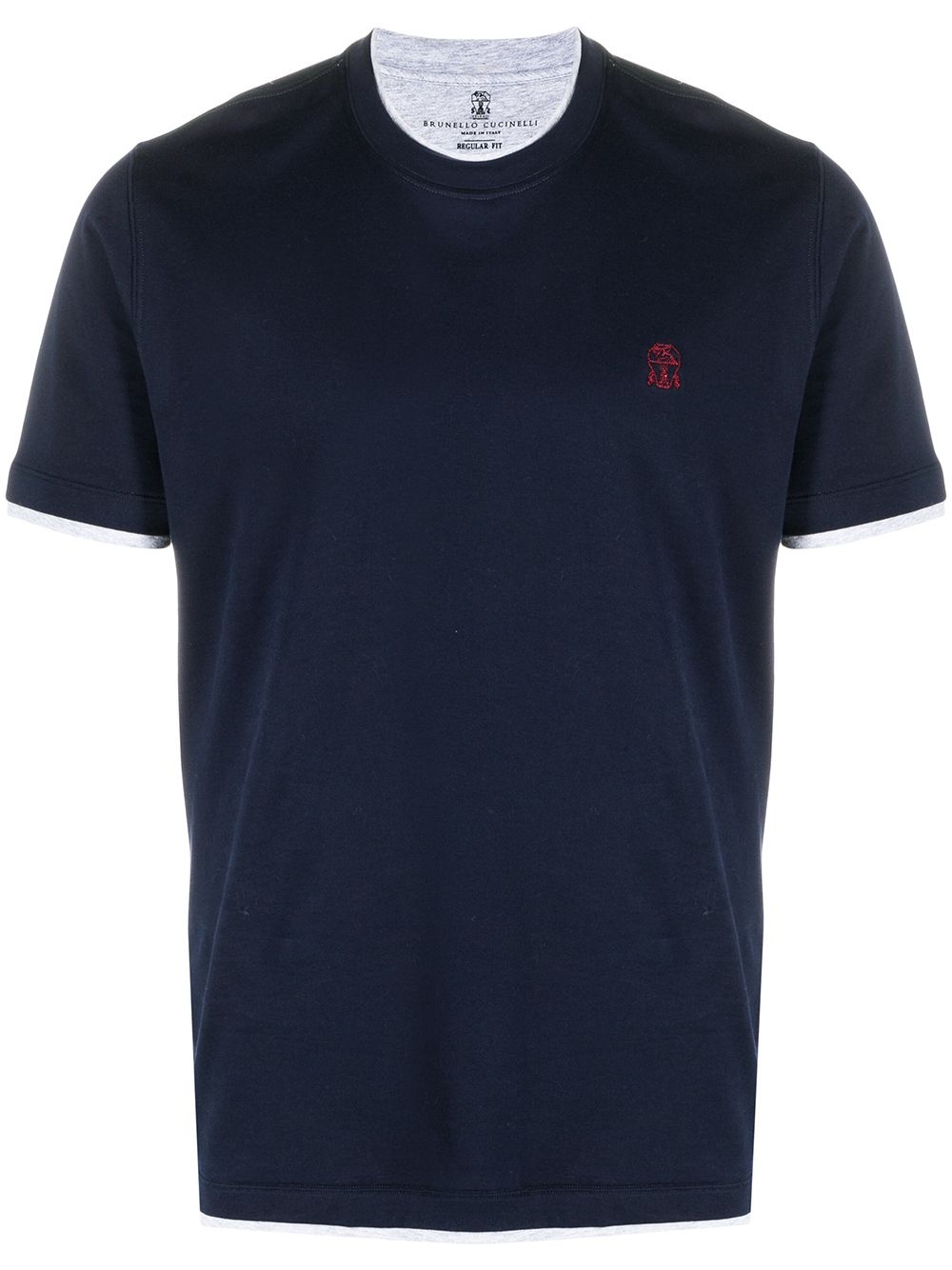 logo embroidered T-shirt - 1