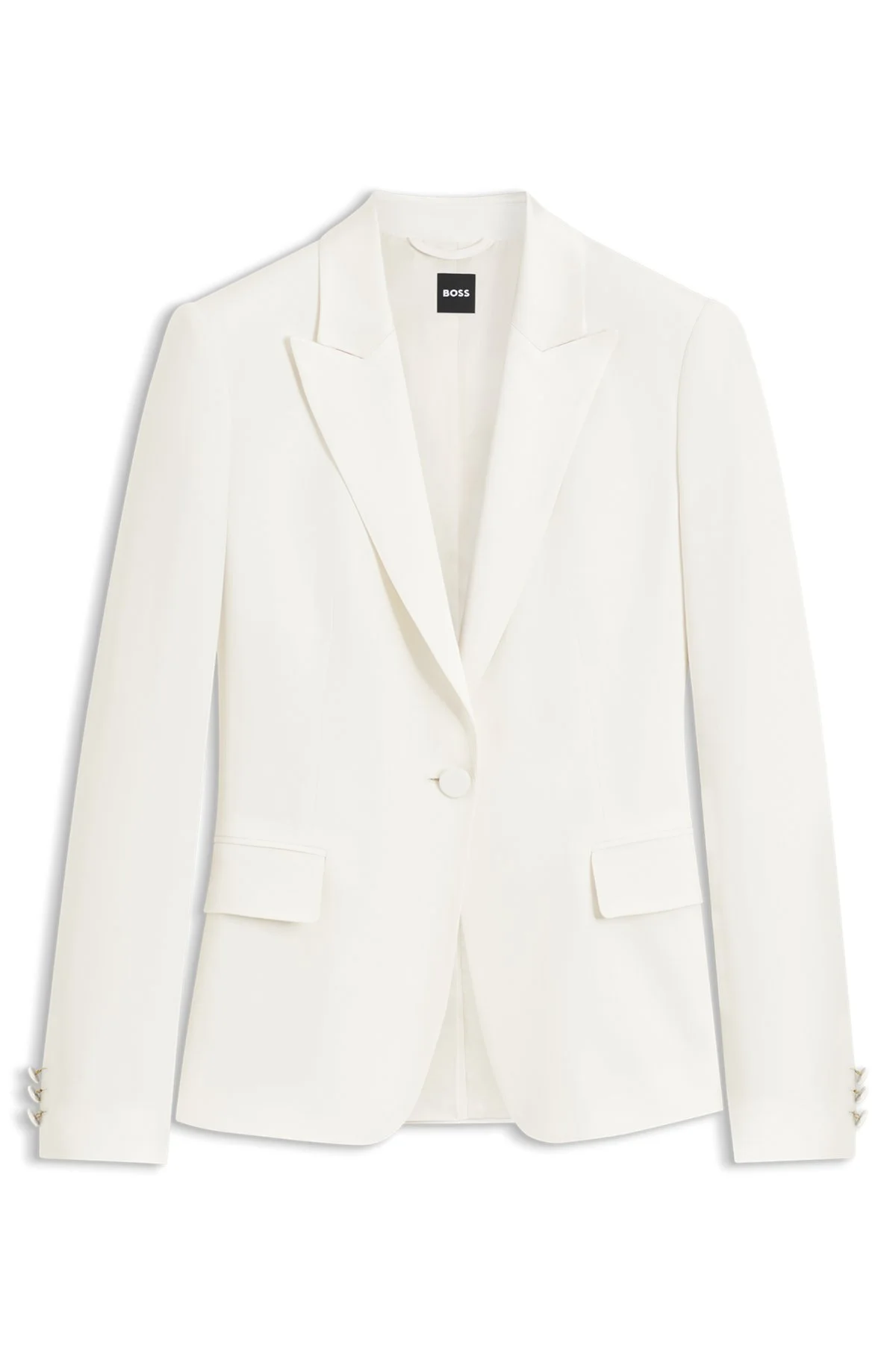 SLIM-FIT TUXEDO JACKET WITH SINGLE BUTTON - 1