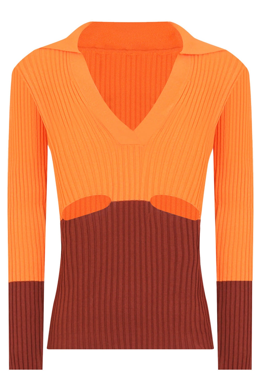 LA MAILLE ASCO KNIT | ORANGE/BROWN - 1