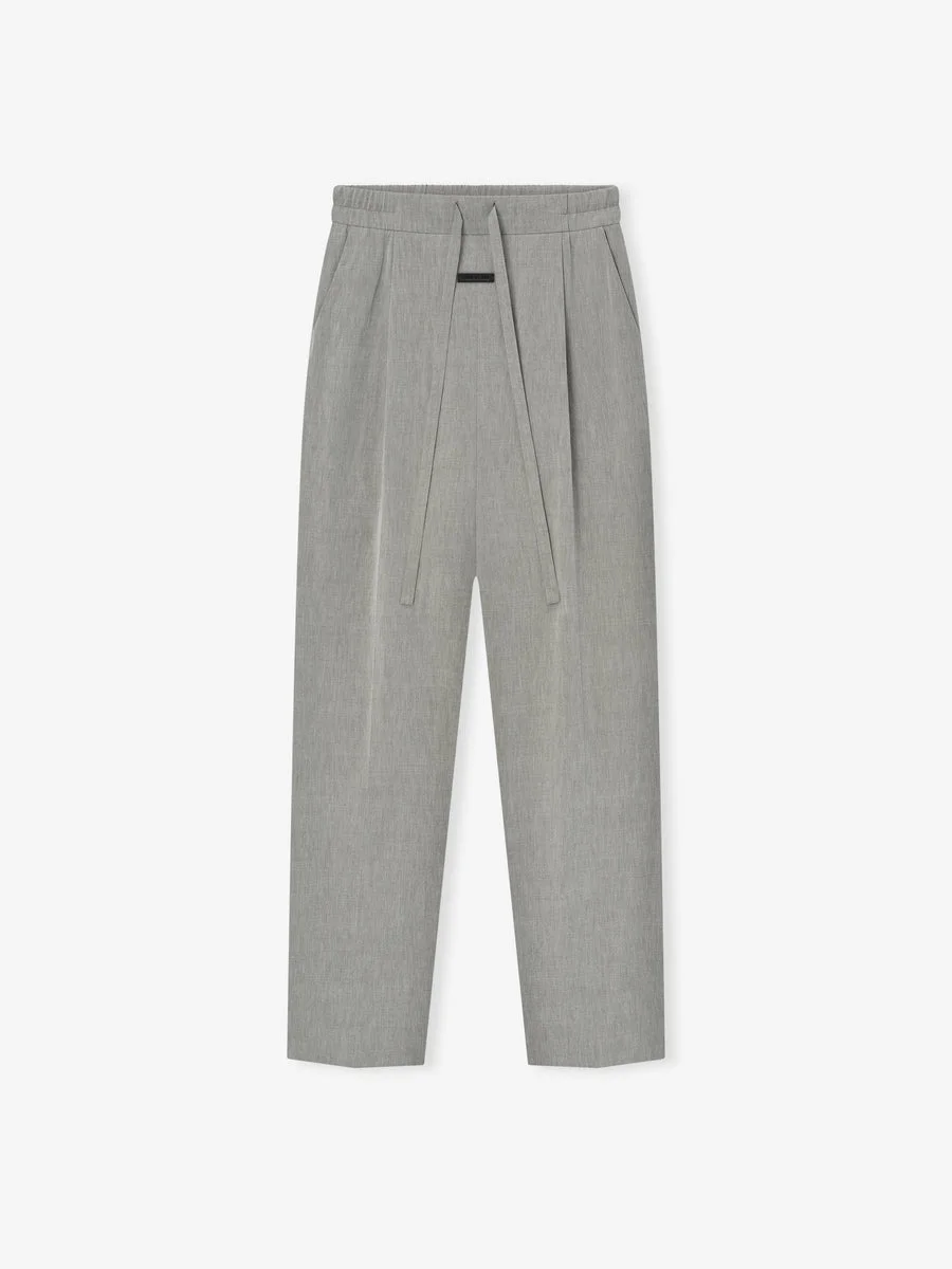 Virgin Wool Drawstring Straight Pant - 1