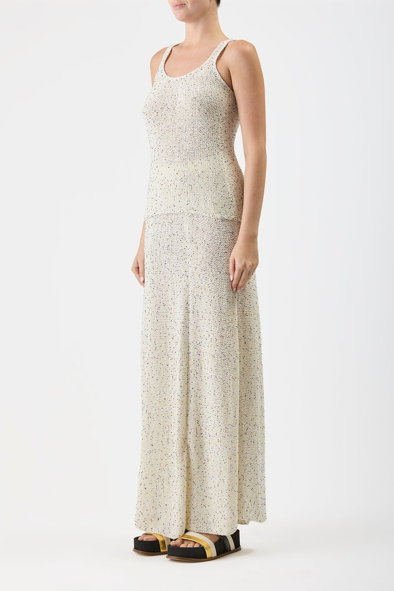 Floris Beaded Knit Skirt in Silk 3