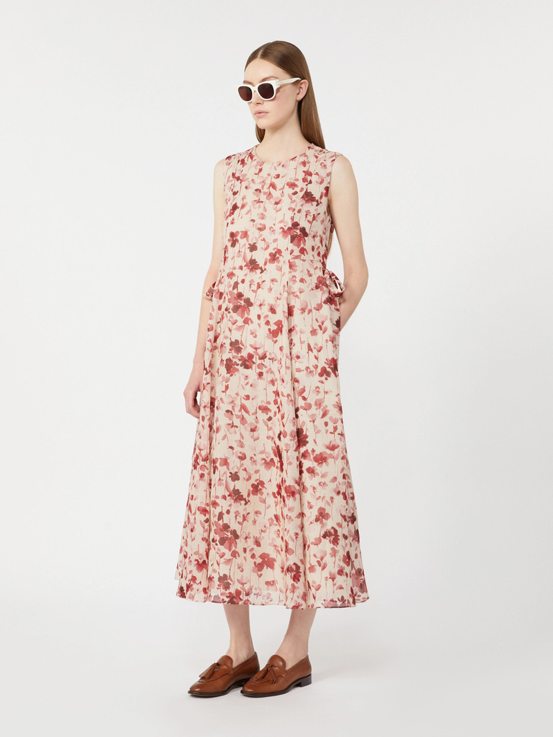 'S Max Mara ALIBI Printed ramie canvas dress - PINK outlook