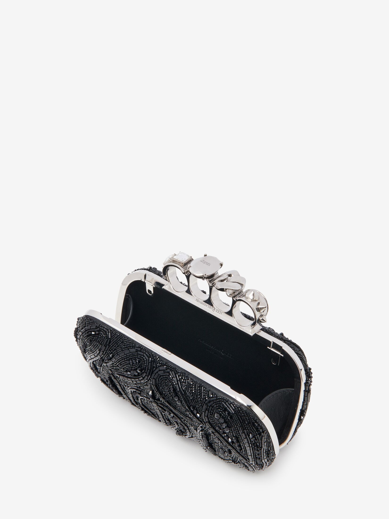 Women's Knuckle Clutch in Black - 4