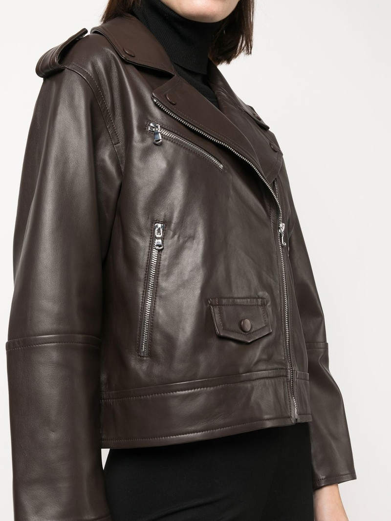 leather zip-up flight jacket 5